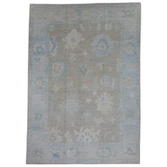 Alfombra turca Oushak 12'4" x 17'5" #16066