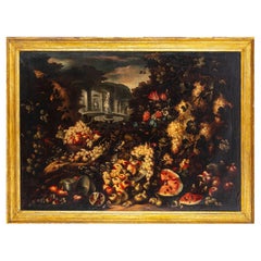 Abraham Brueghel (1631-1690) Attribution - „Triumph der Blumen und Früchte“ 17. Jahrhundert