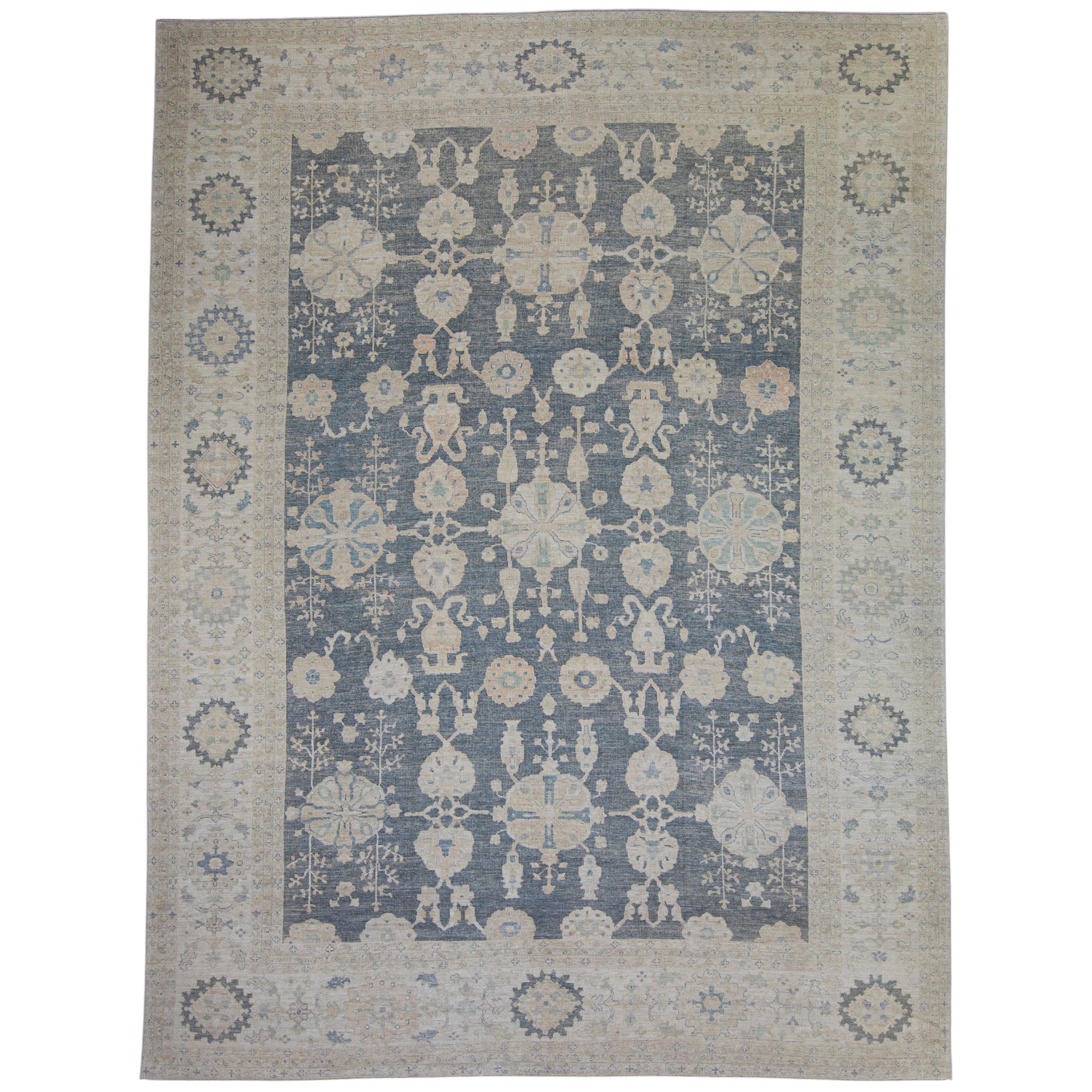 Turkish Antique Look Oushak Rug 12'11" x 17'2" #16526