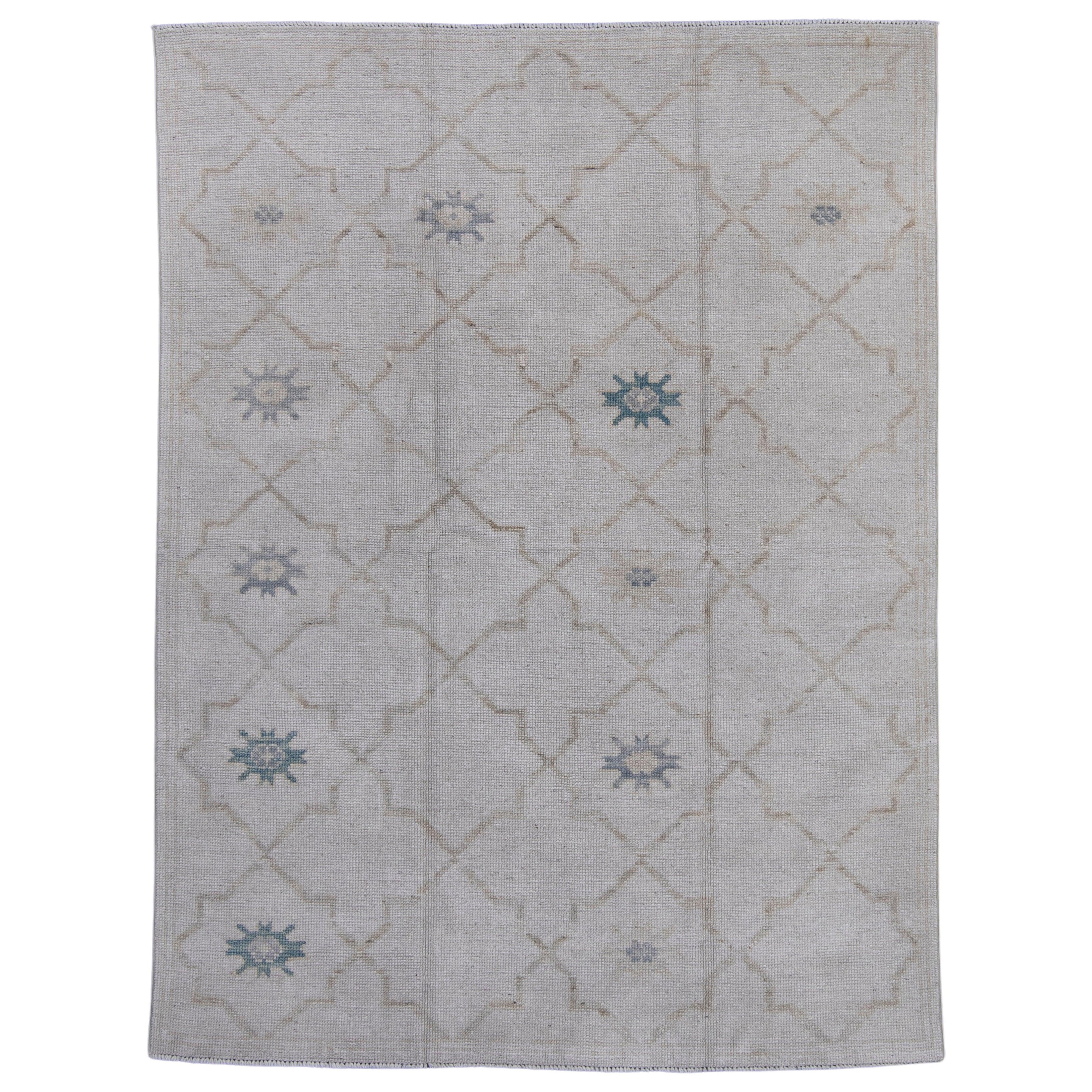 Türkischer Oushak-Teppich 4'11" x 6'7" #16979