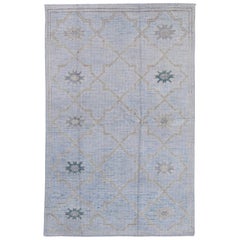 Alfombra turca Oushak 4'2" x 6'5" #16978