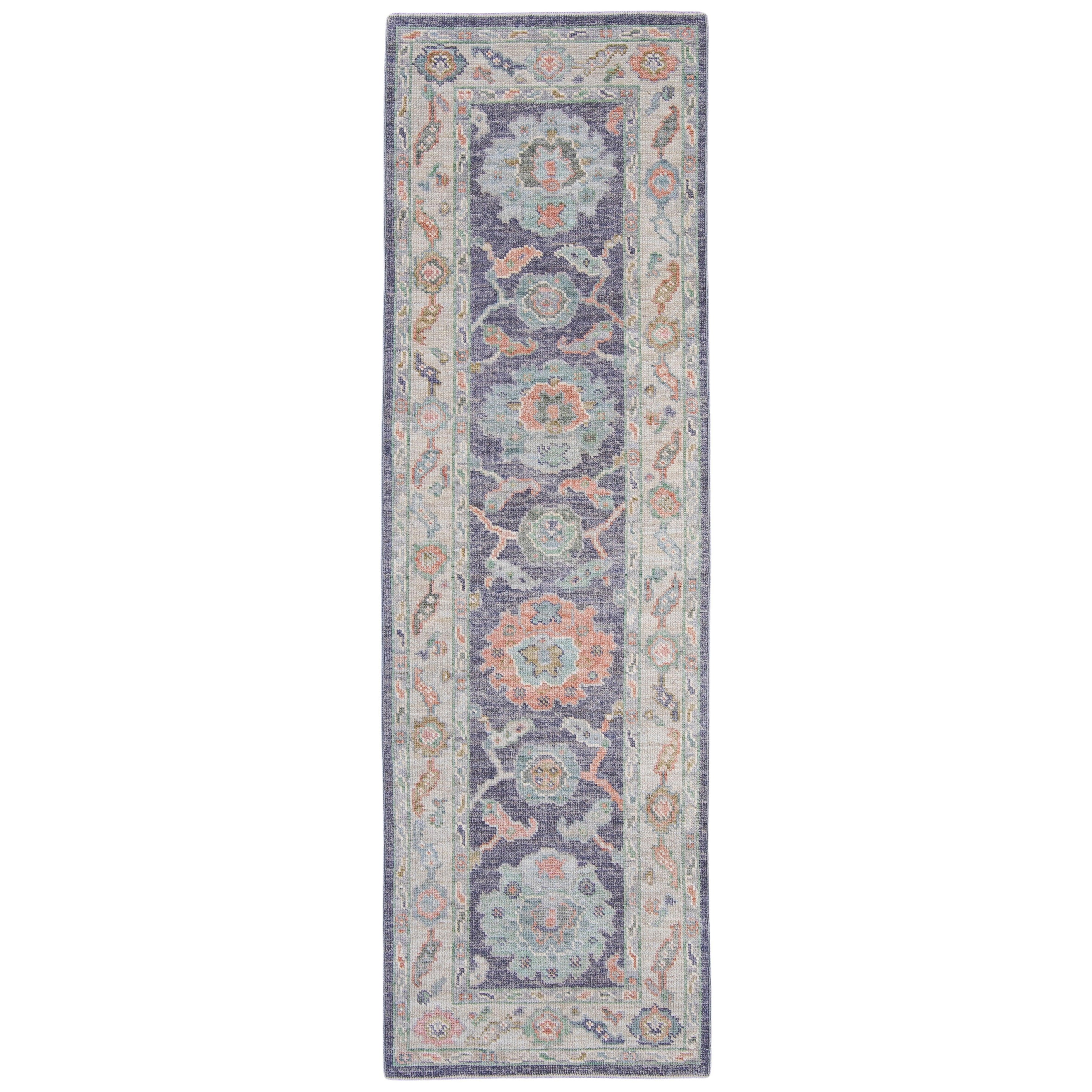 Türkischer Oushak-Teppich 2'5" x 7'9" #16509