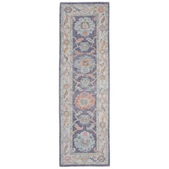 Alfombra turca Oushak 2'5" x 7'9" #16509