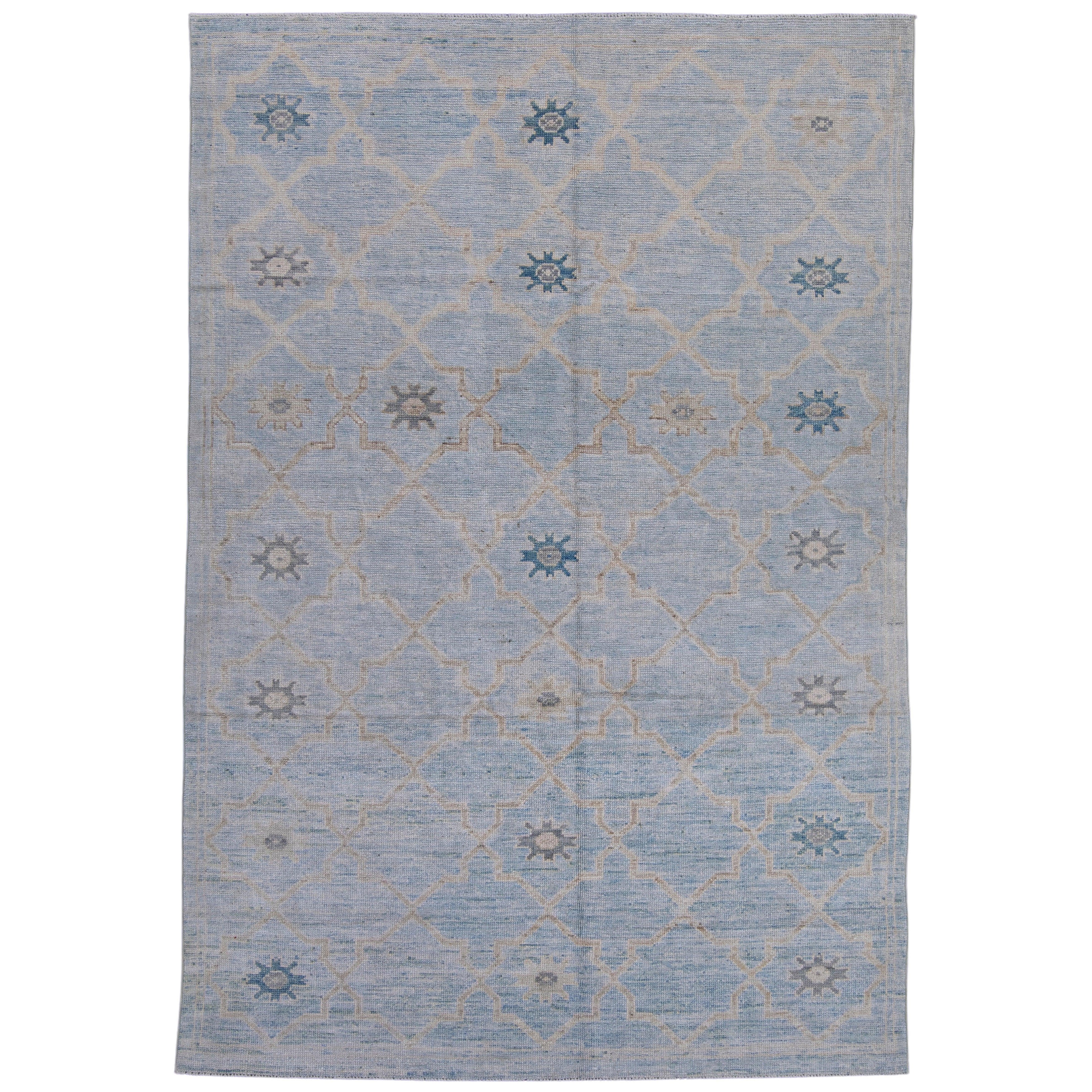 Turkish Oushak Rug 6' x 8'10" #16883 For Sale