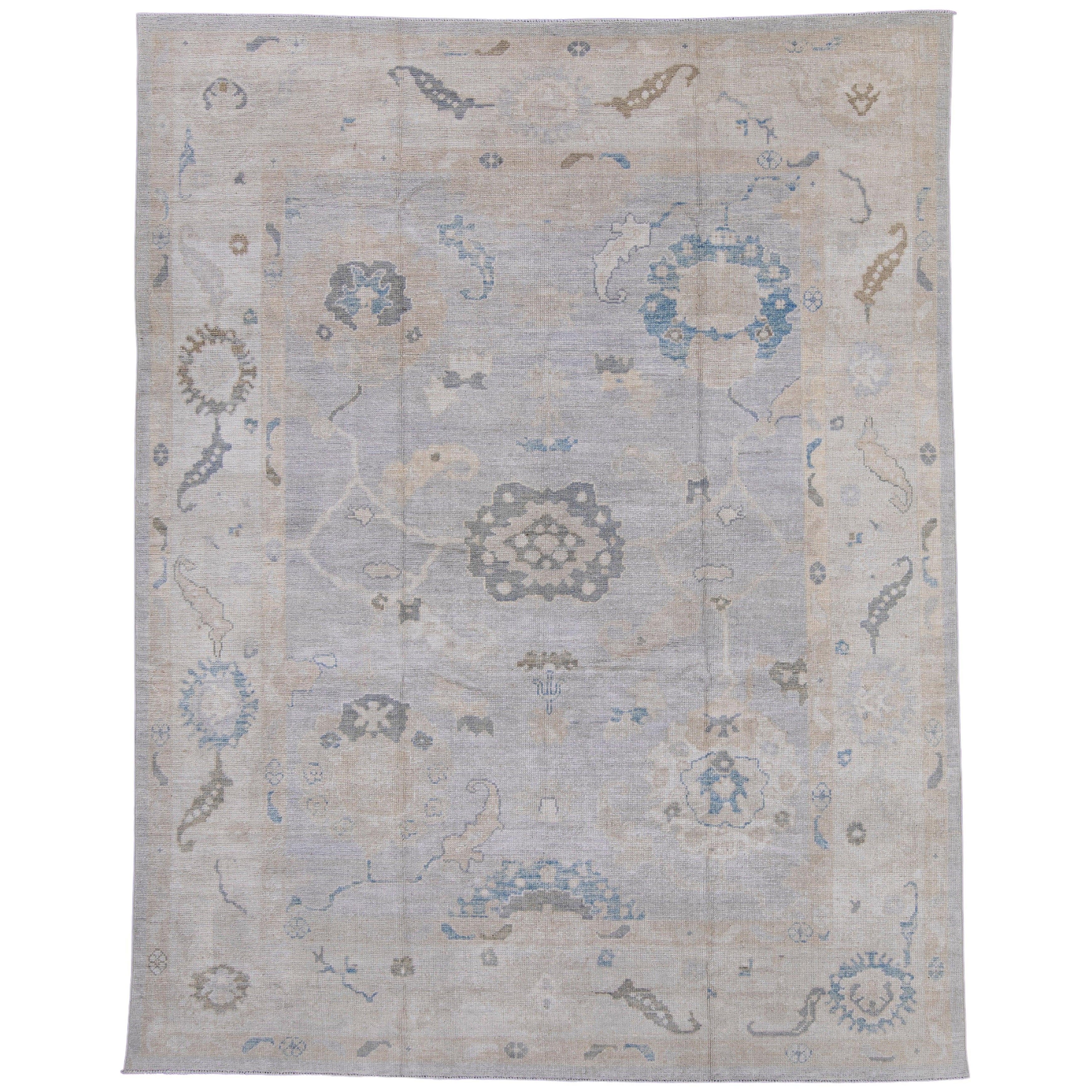 Tapis turc Oushak 8' x 10'4" n°16958