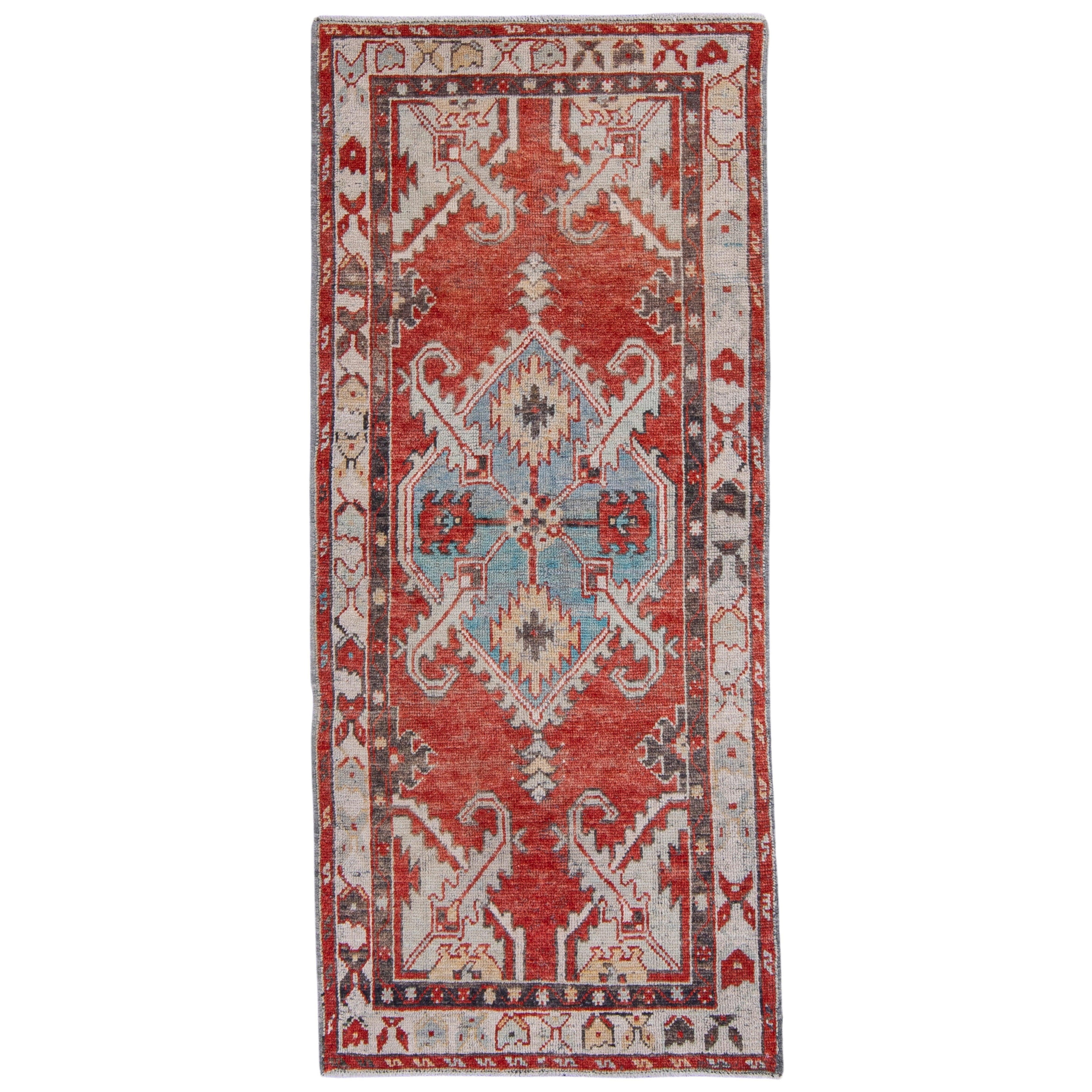 Tapis turc vintage d'Anatolie 2'8" x 6'2" n°16816