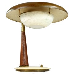 1950 Angelo Lelii Arredoluce Lampada da Tavolo in Metallo Ottone di Design/One del Mid Century Italiano