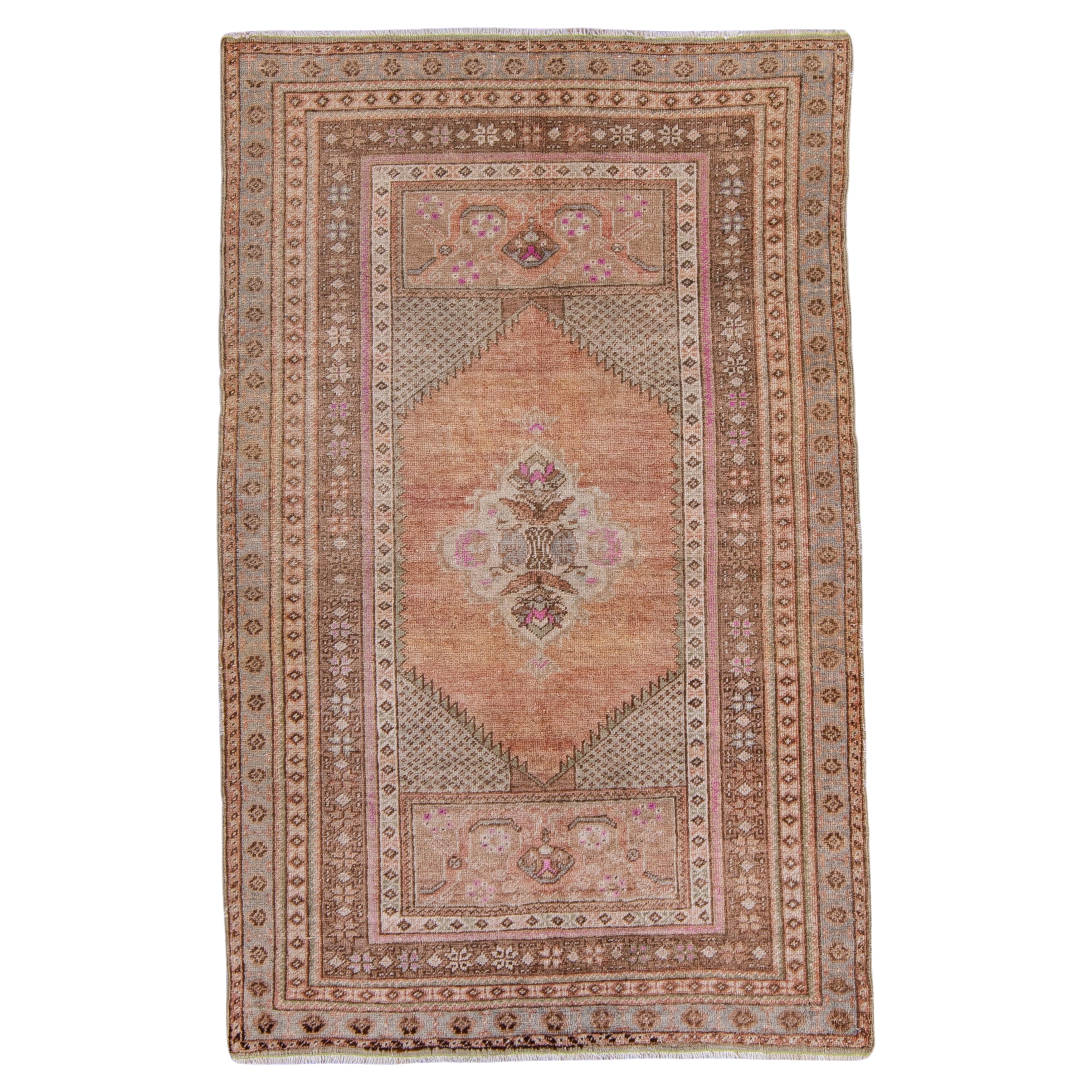 Turkish Vintage Anatolian Rug 3'4" x 5'5" #16814