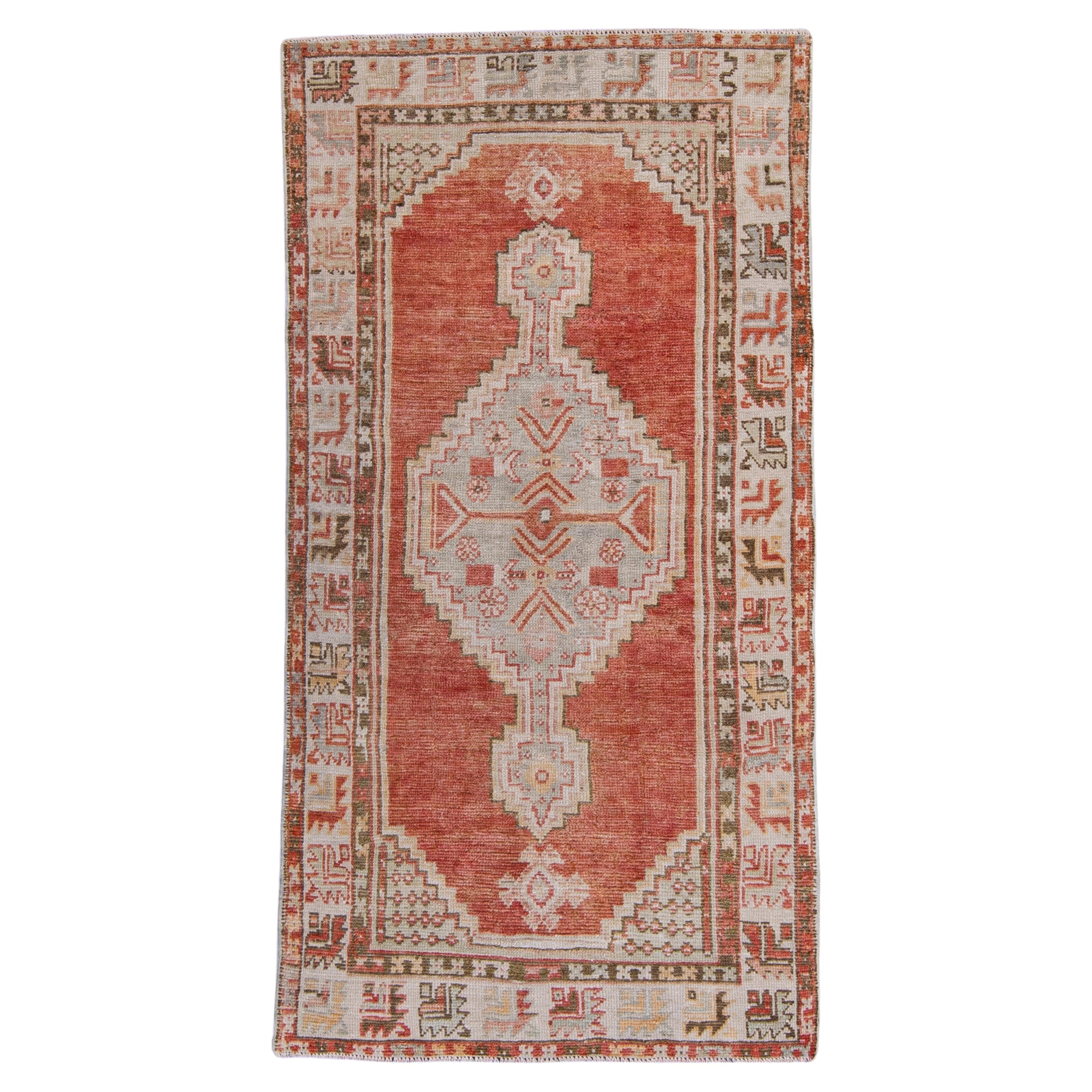 Tapis turc vintage d'Anatolie 2'8" x 5'3" n° 16808