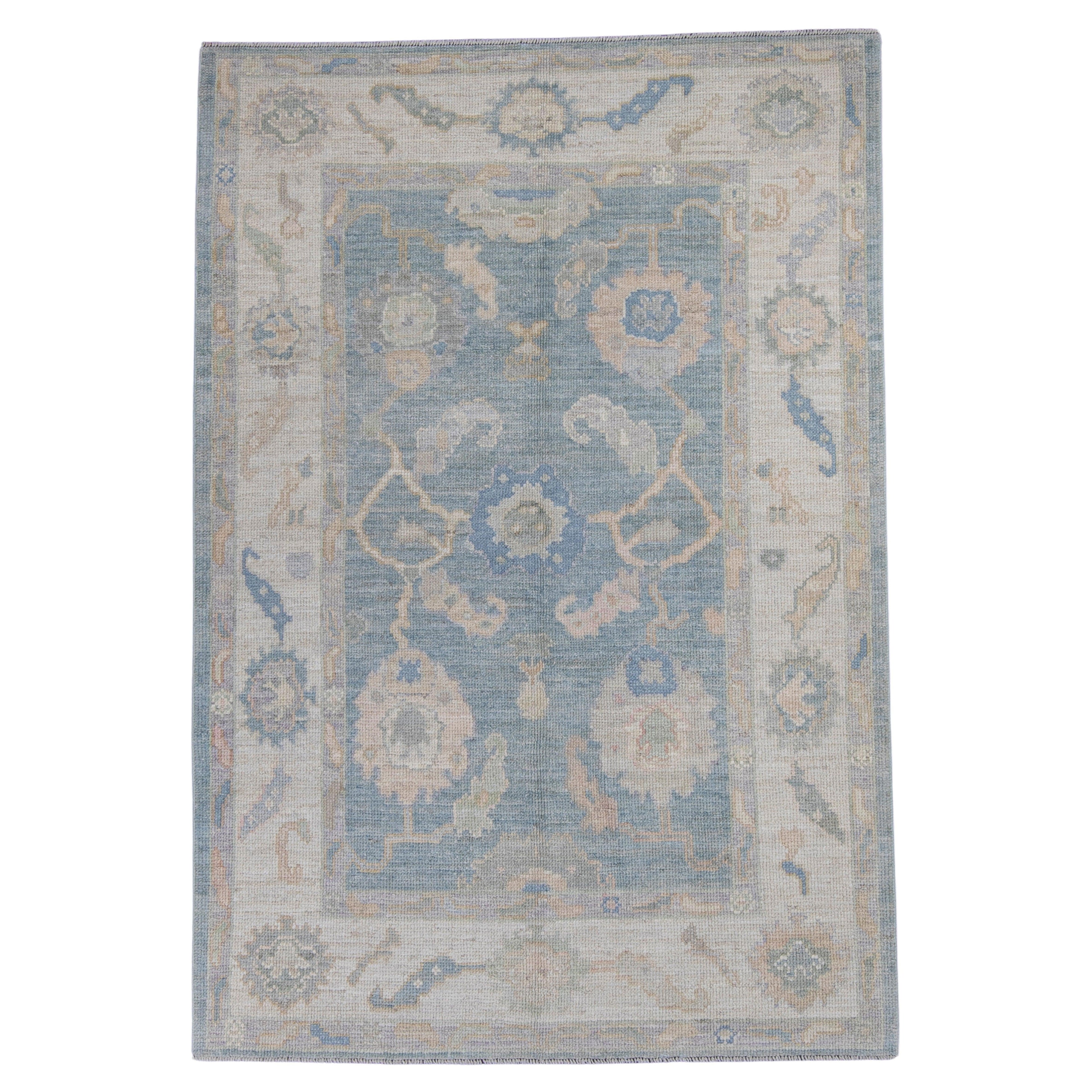 Alfombra turca Oushak 4'2" x 6'1" #16465