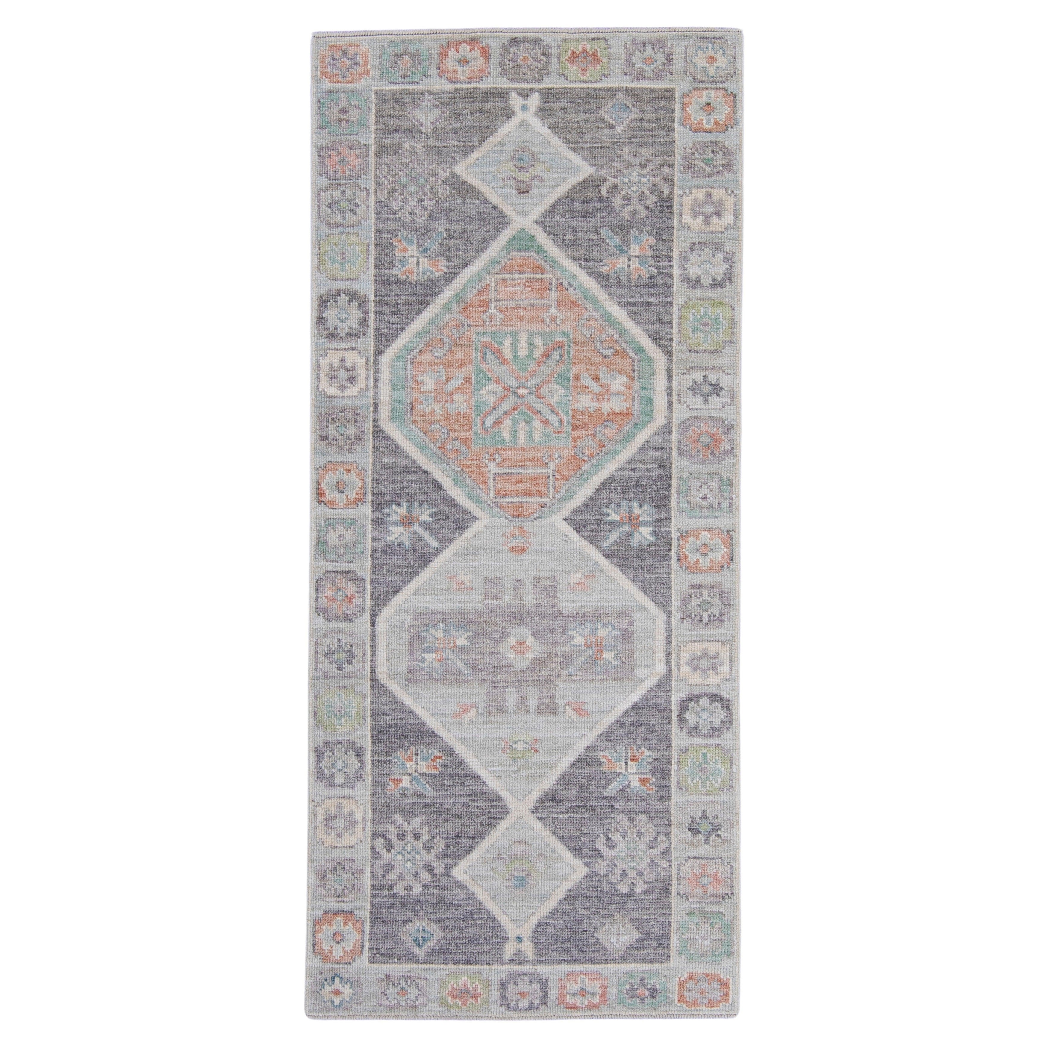 Tappeto Oushak turco 2'11" x 6'7" #16017