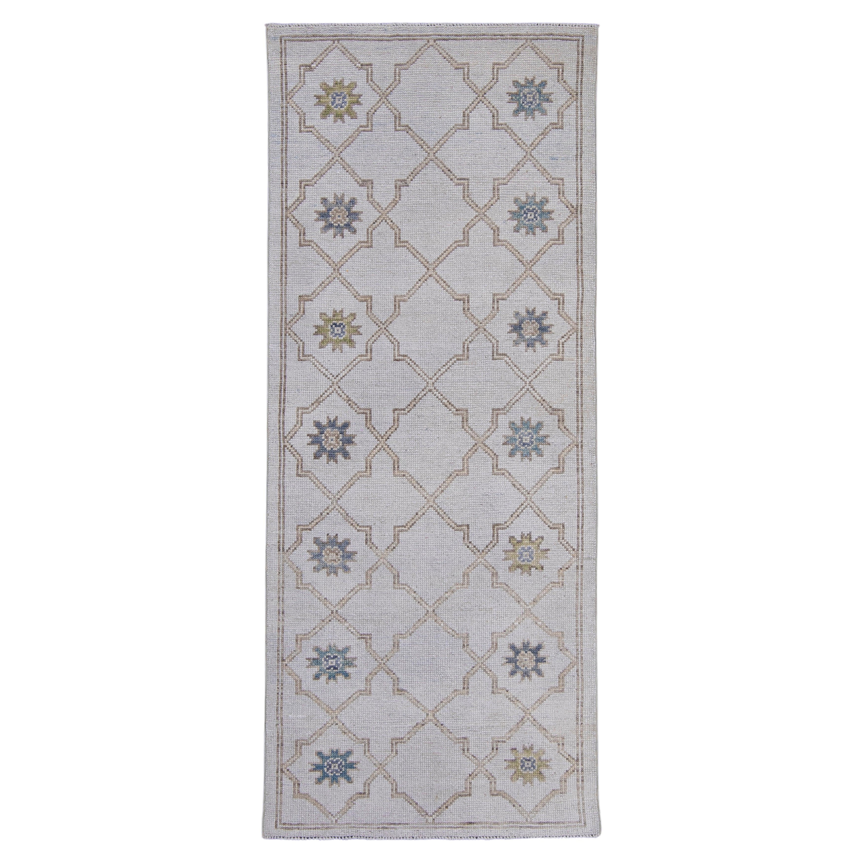 Türkischer Oushak-Läufer 2'11" x 7'1" #16951 im Angebot