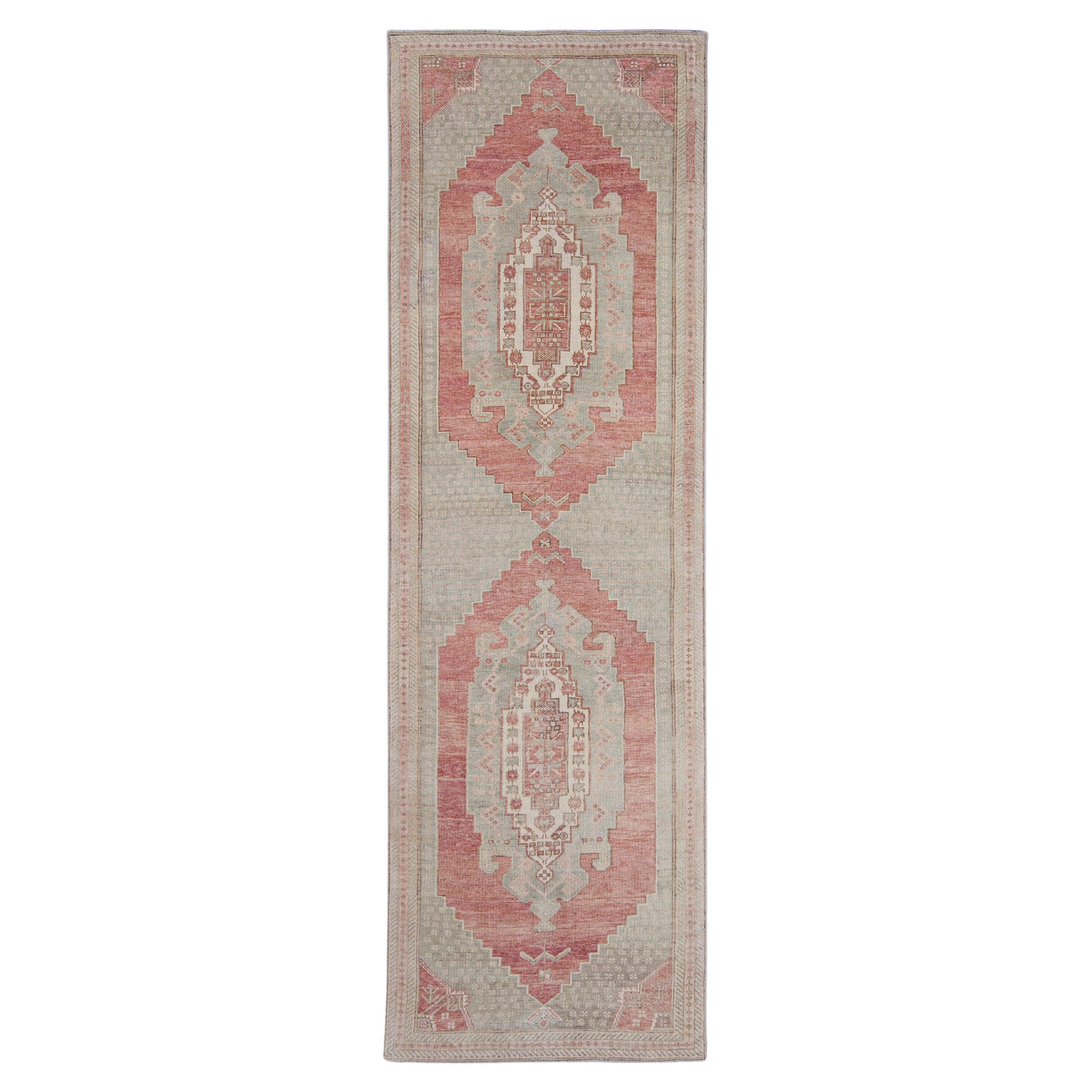 Turkish Vintage Anatolian Runner Rug 3'3" x 10'5" #16804