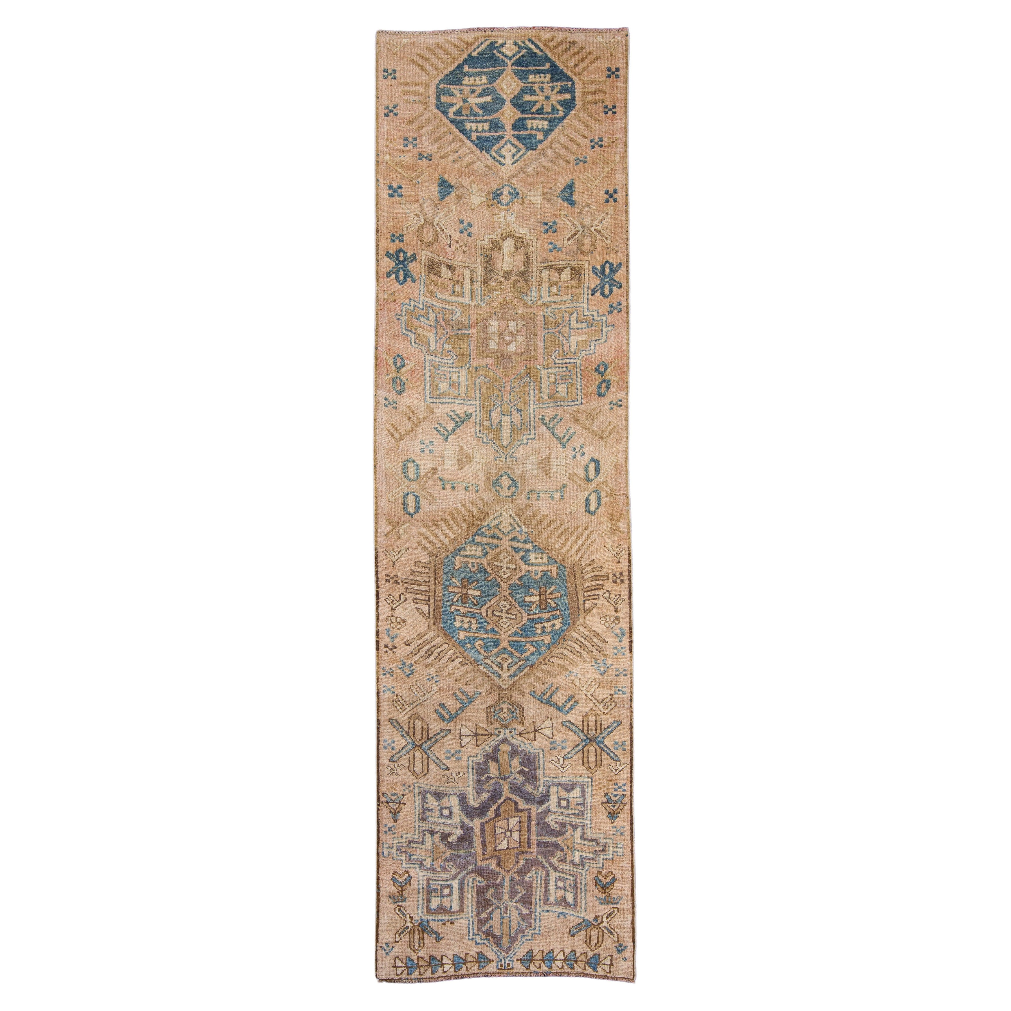 Turkish Vintage Anatolian Runner Rug 2'10" x 10'7" #16664 For Sale