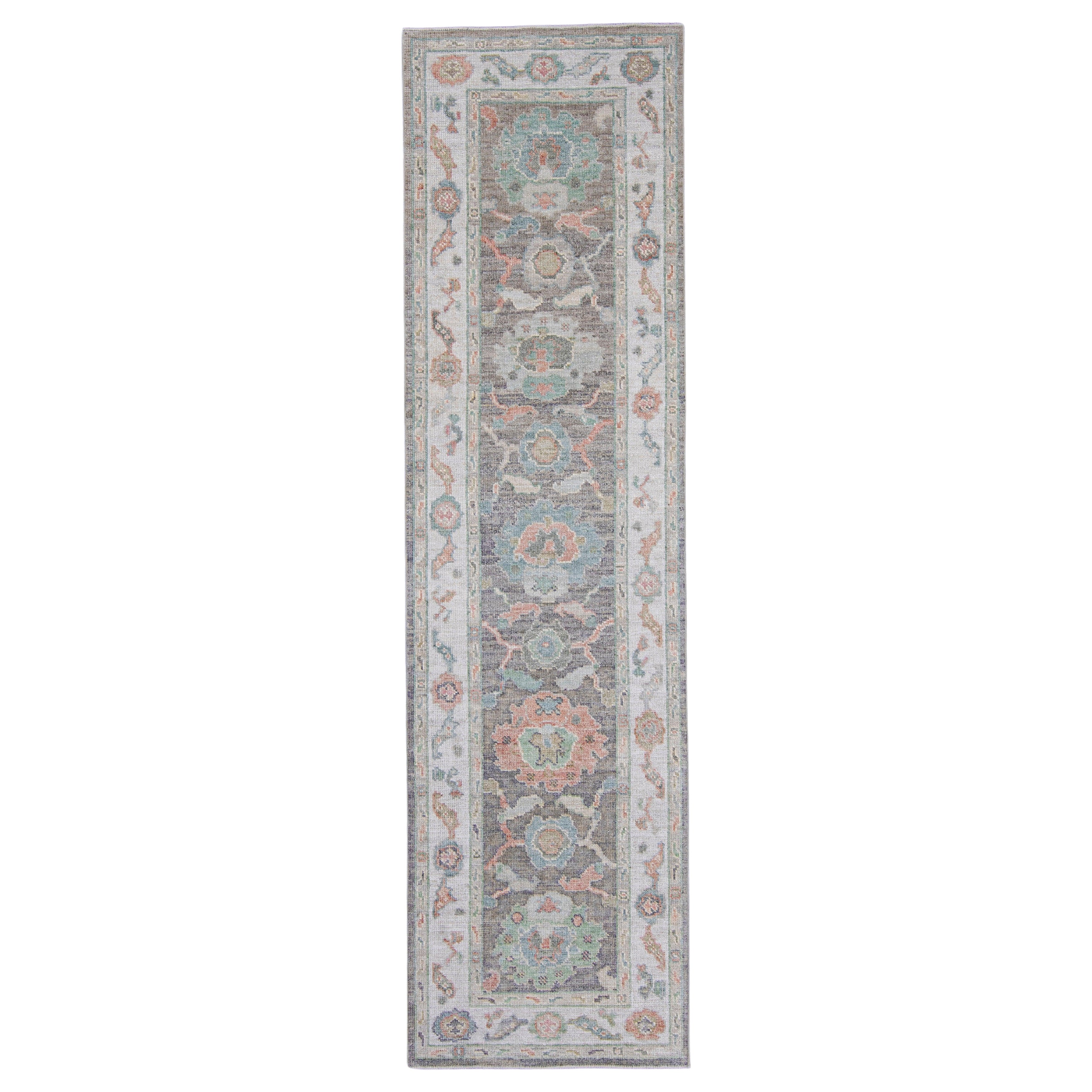 Turkish Oushak Runner Rug 2'10" x 10'4" #16424