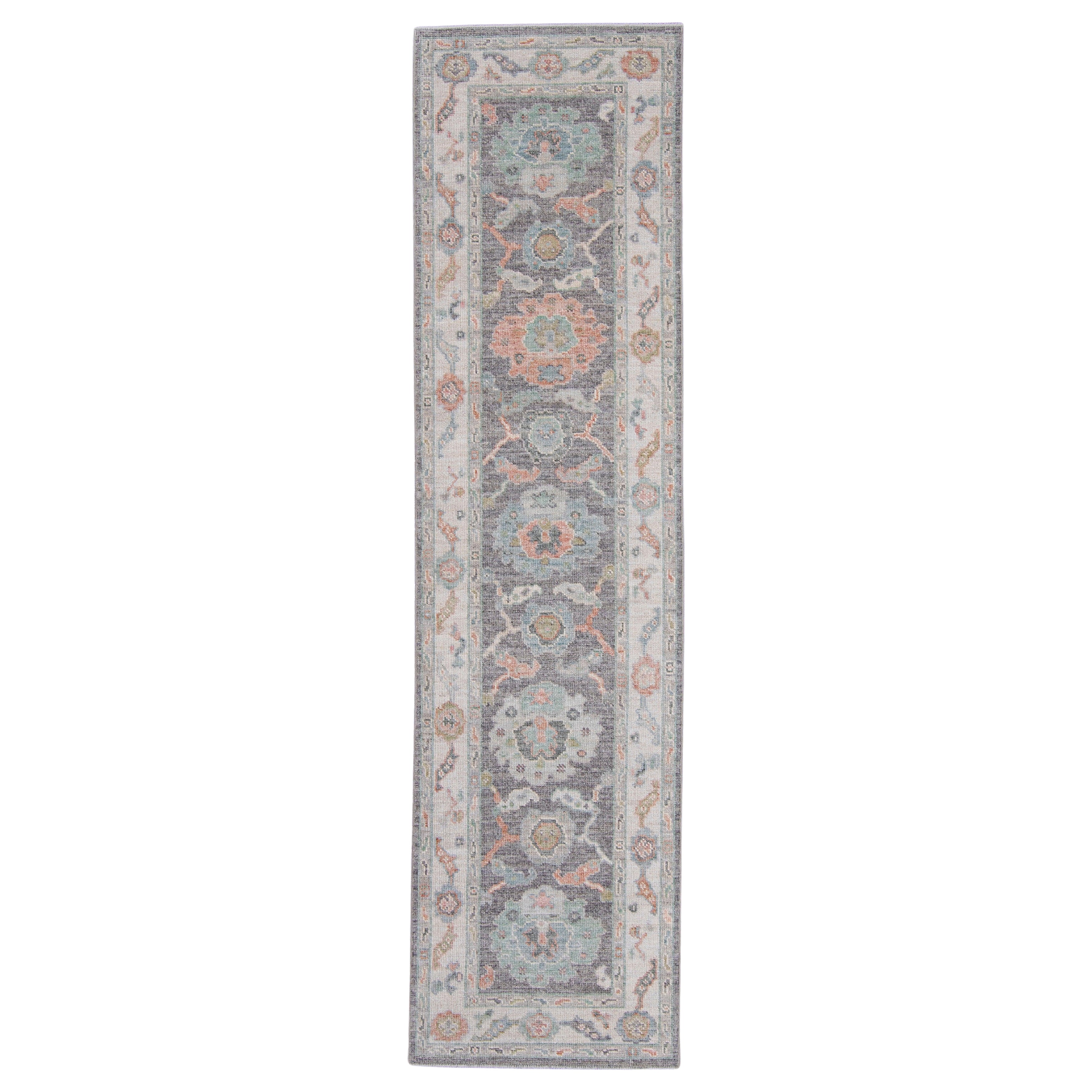 Turkish Oushak Runner Rug 2'8" x 10'3" #16414