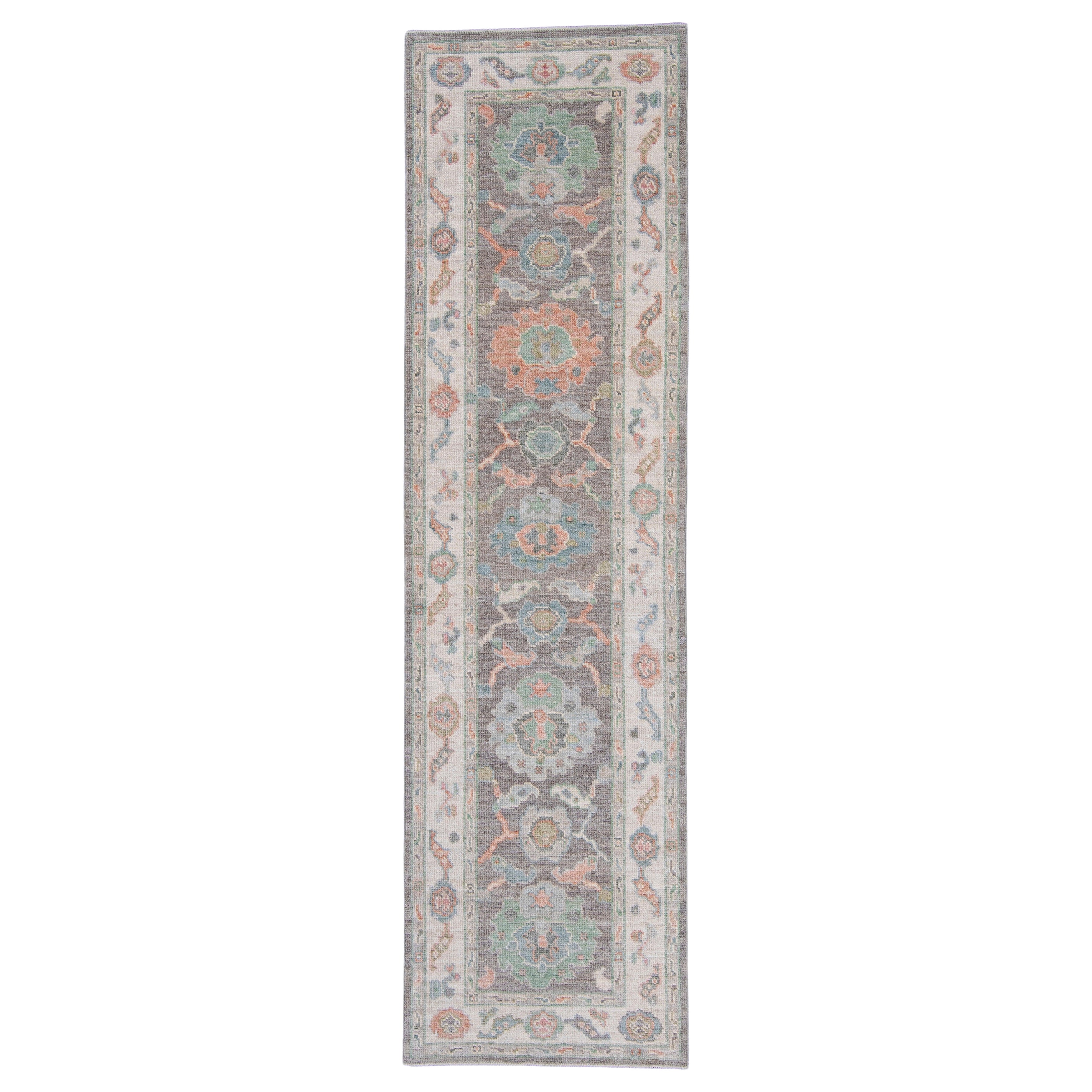 Turkish Oushak Runner Rug 2'10" x 10'2" #16413