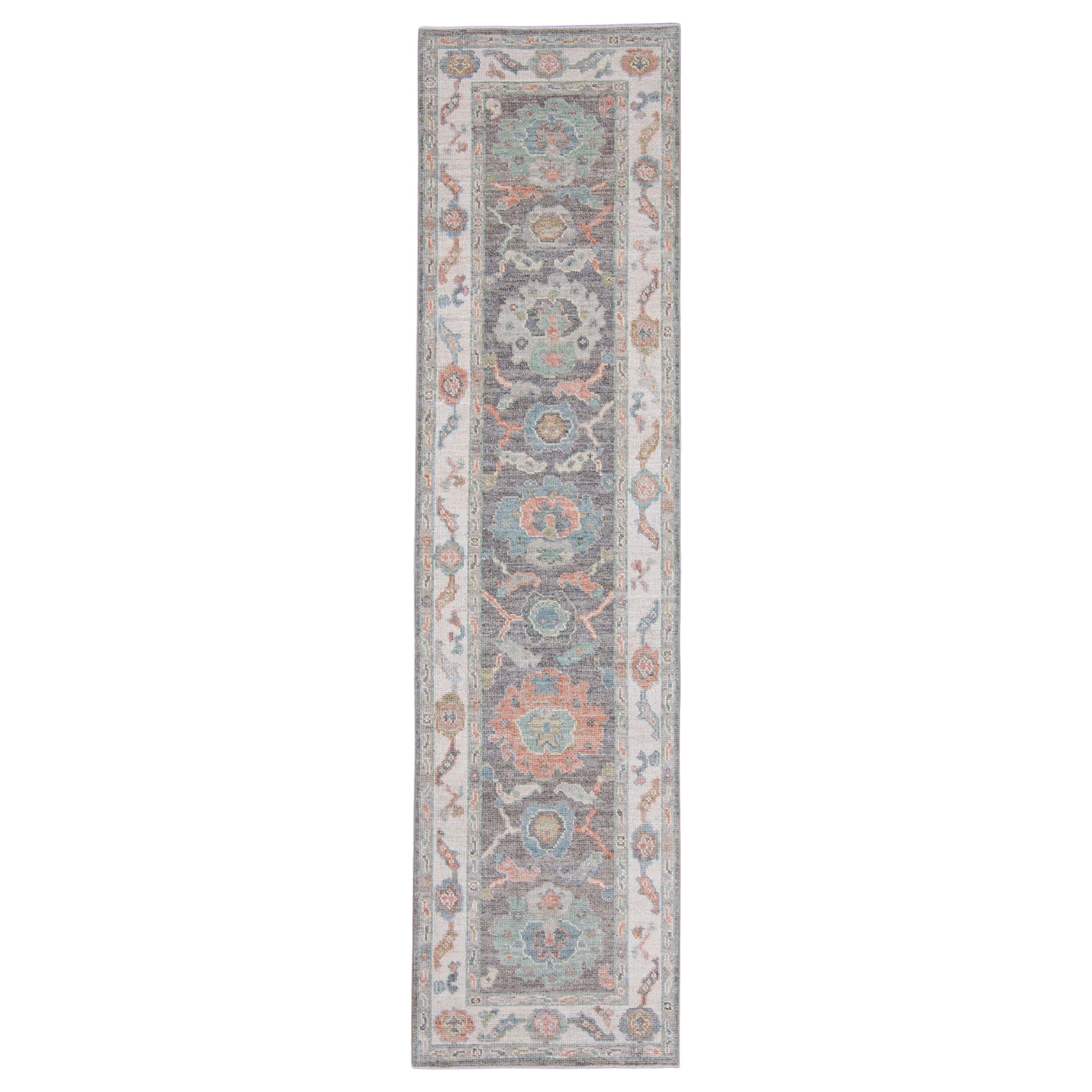 Turkish Oushak Runner Rug 2'7" x 10'2" #16386