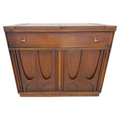 Mid-Century Modern Broyhill Brasilia Walnut Flip-Top Server