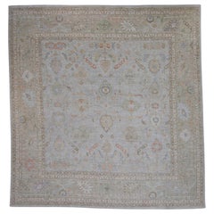 Quadratische Orientalische Hand geknüpft Oushak Teppich 13'9" x 14'6" #9075