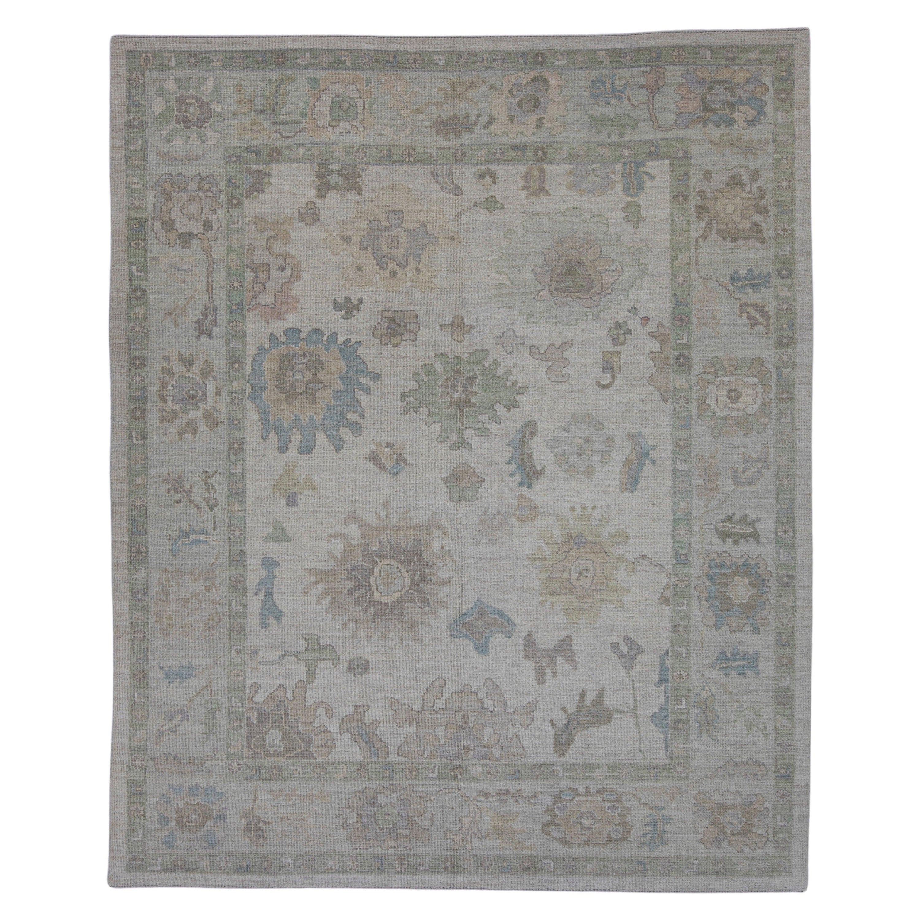 Turkish Oushak Rug 8'7" x 10'4" #16089 For Sale