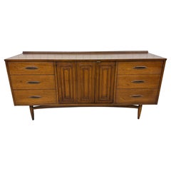 Commode Broyhill Sculptra à 9 tiroirs, moderne du milieu du siècle dernier