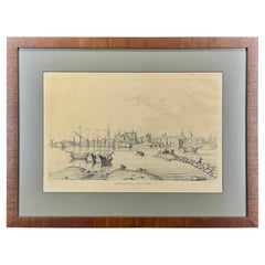 19th Century Reprint of 16th Century Harbor Map of Copenhagen