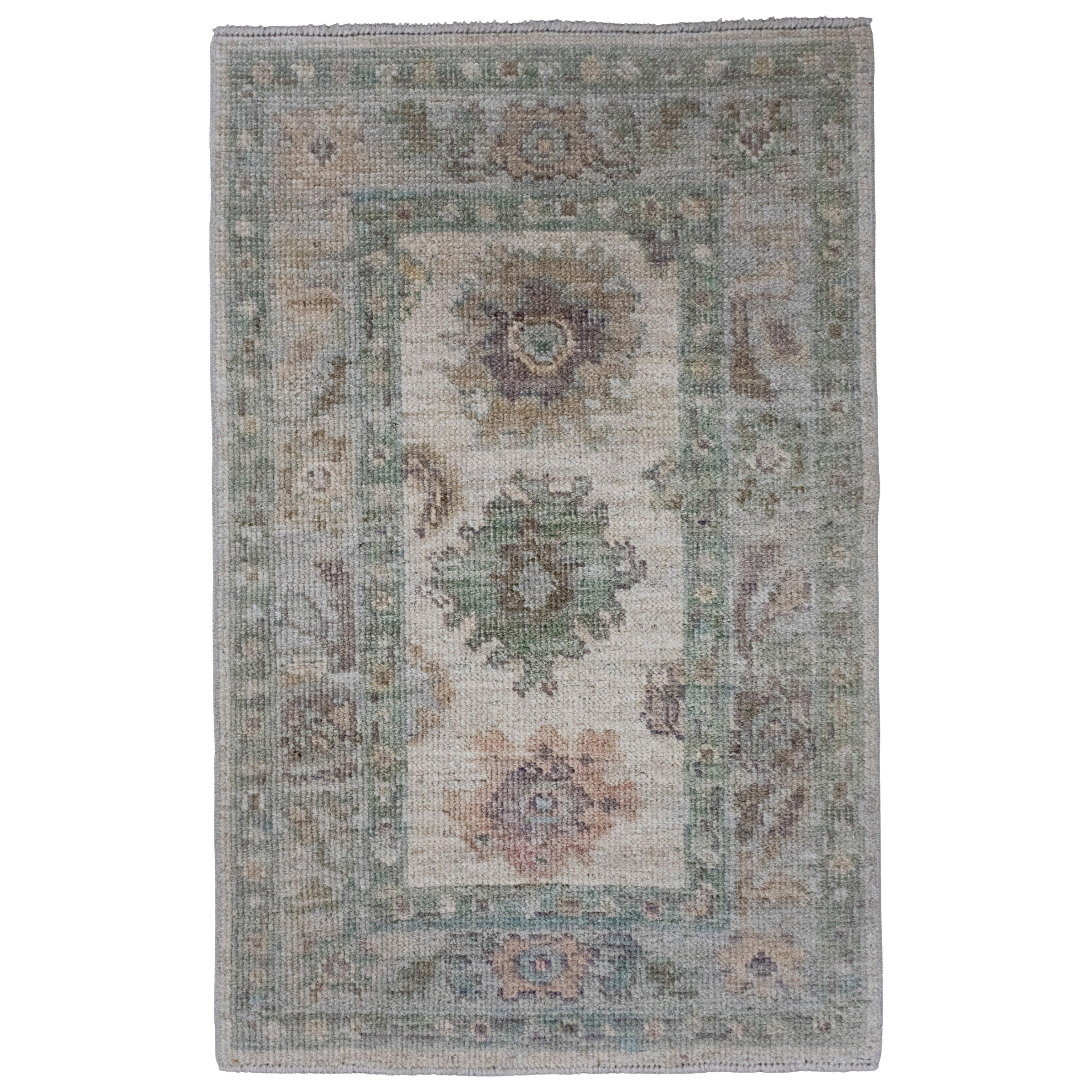 Turkish Oushak Rug 2'1" x 3'3" #16166