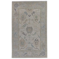 Alfombra turca Oushak 3'11" x 6'3" #16035