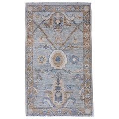Tapis oriental fait main Oushak 2' x 3'4" n°9020