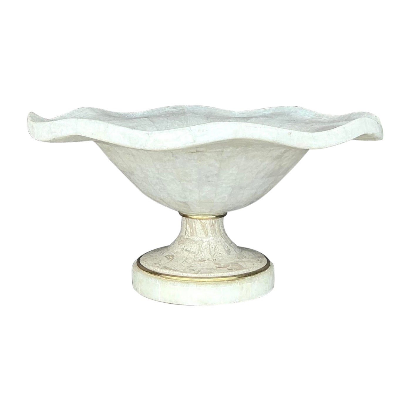 Vintage Boho Tessellated Stone Ruffle Bowl