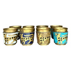 Vintage Boho Salvador Tehran Mosaic Rocks Glasses - Set of 8