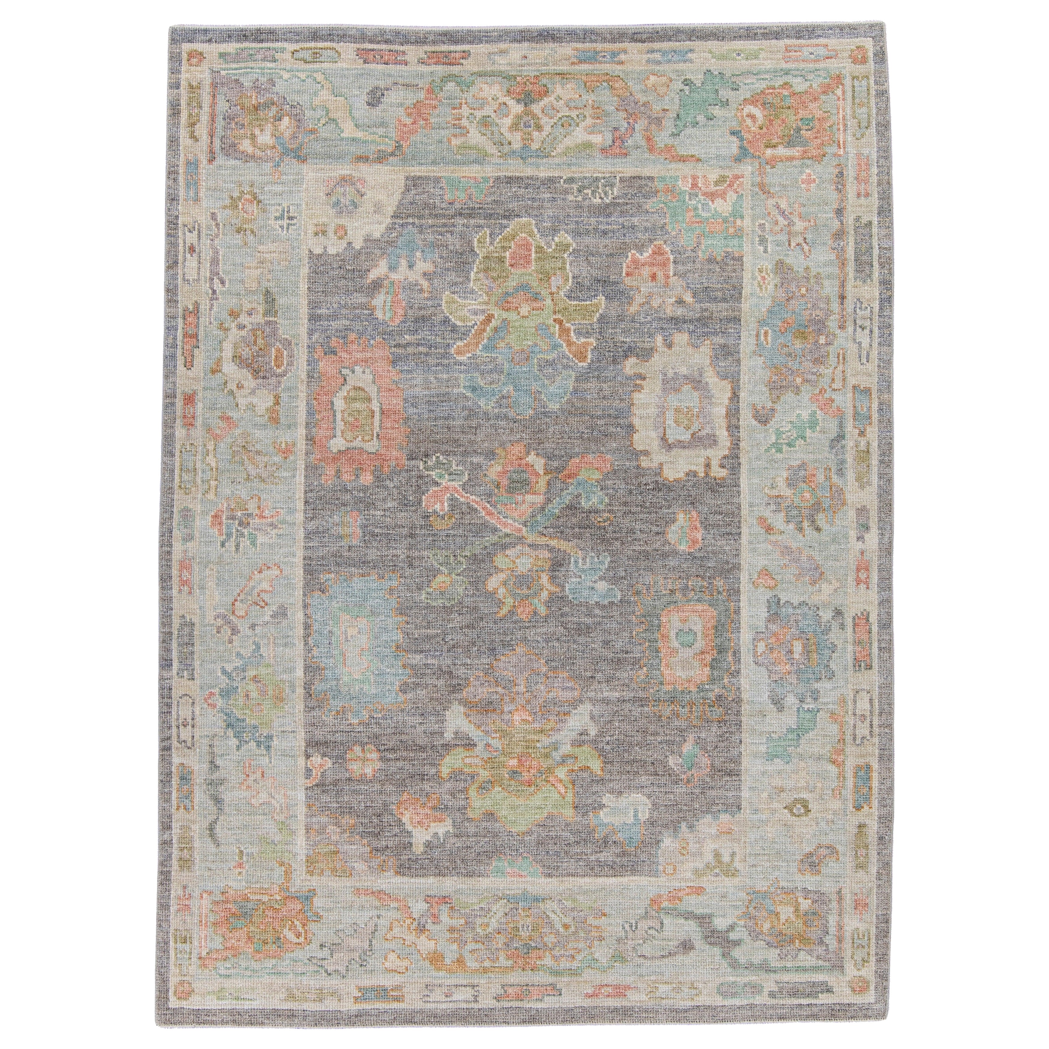 Turkish Oushak Rug 5'3" x 7'2" #16002 For Sale