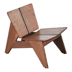 Sillón moderno minimalista de madera maciza de roble Easy statement de Esvee Atelier