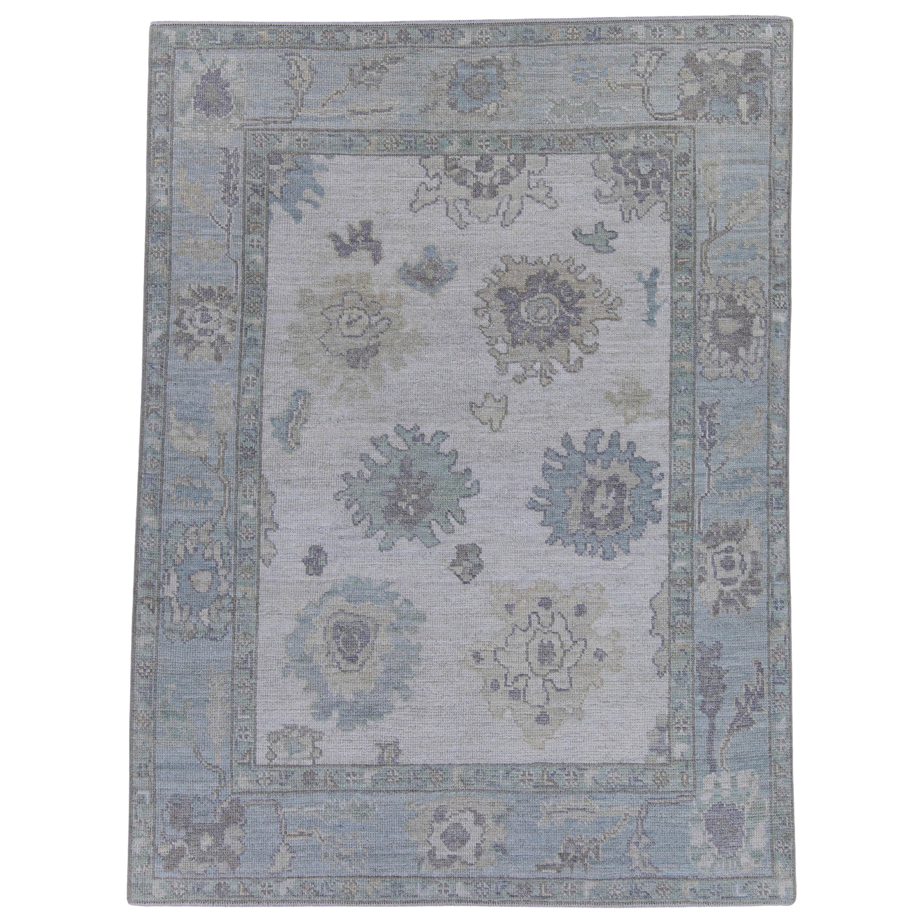 Turkish Oushak Rug 5'2" x 6'11" #16463