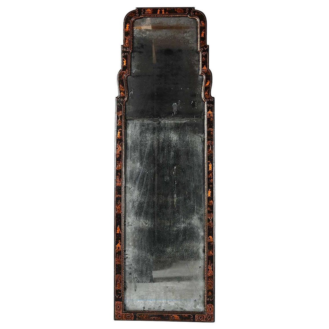 Queen Anne Periode Chinoiserie Spiegel im Angebot