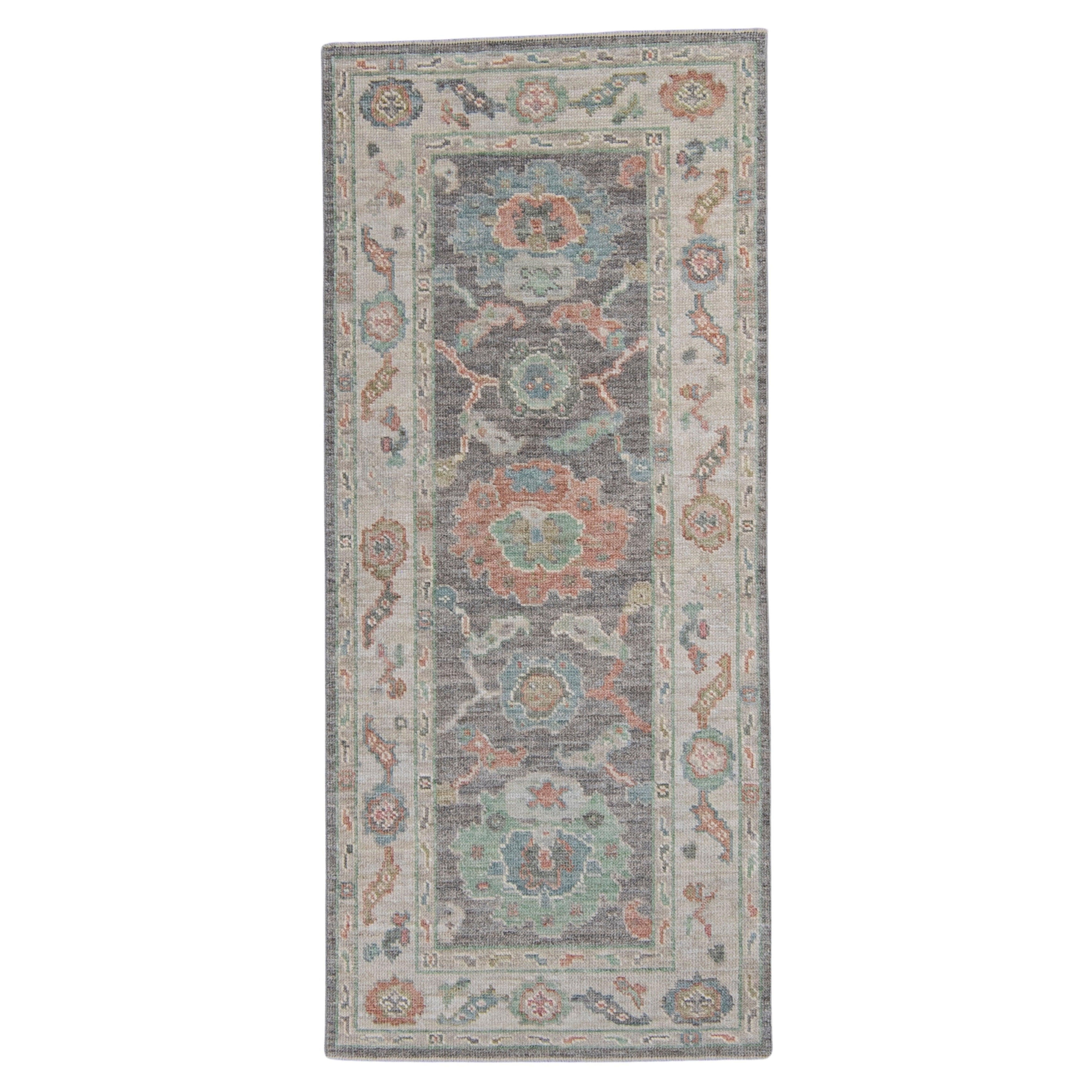 Alfombra turca Oushak 2'9" x 6'4" #16200