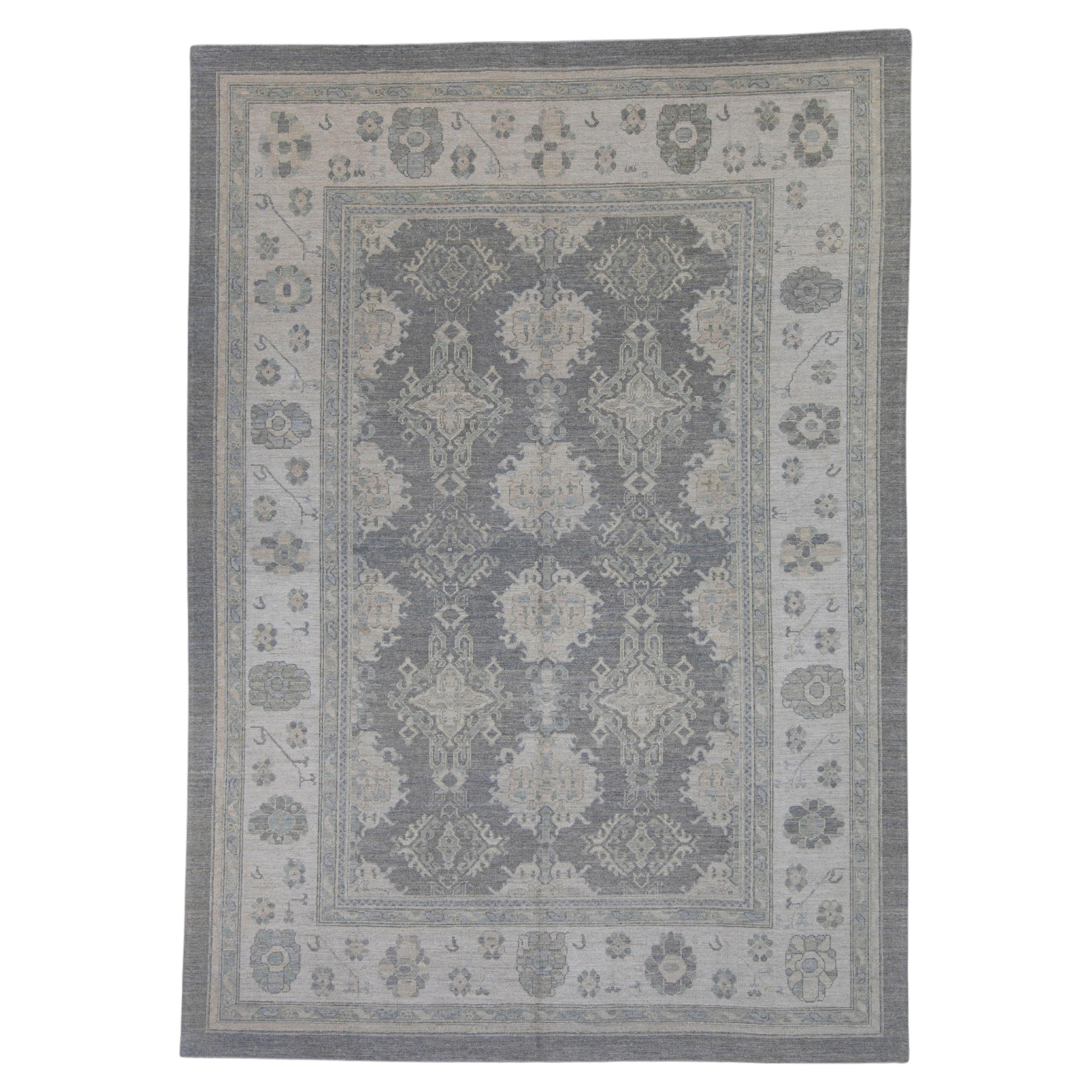 Turkish Oushak Rug 10' x 14' #16150 For Sale
