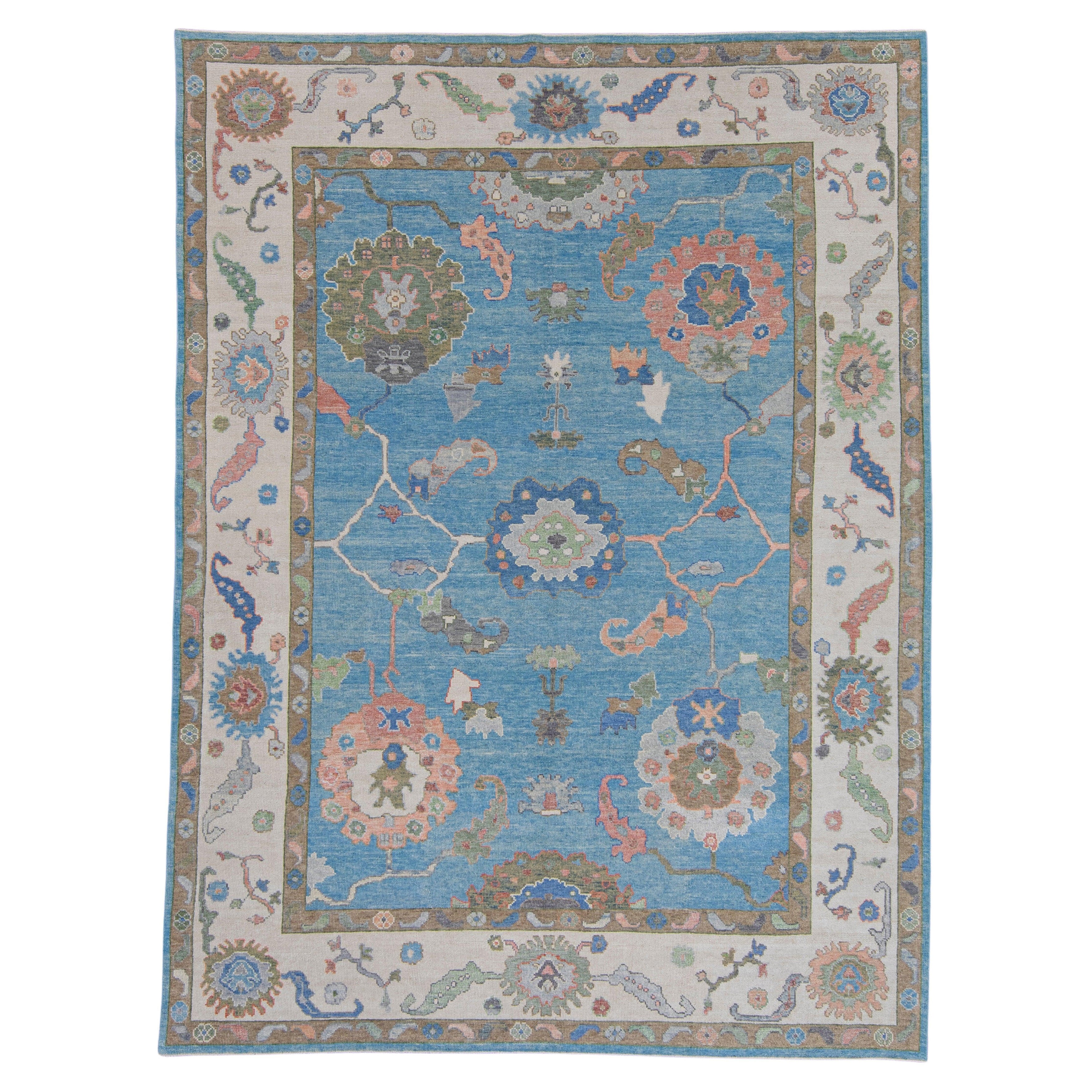 Türkischer Oushak-Teppich 9'4" x 12'7" #16861
