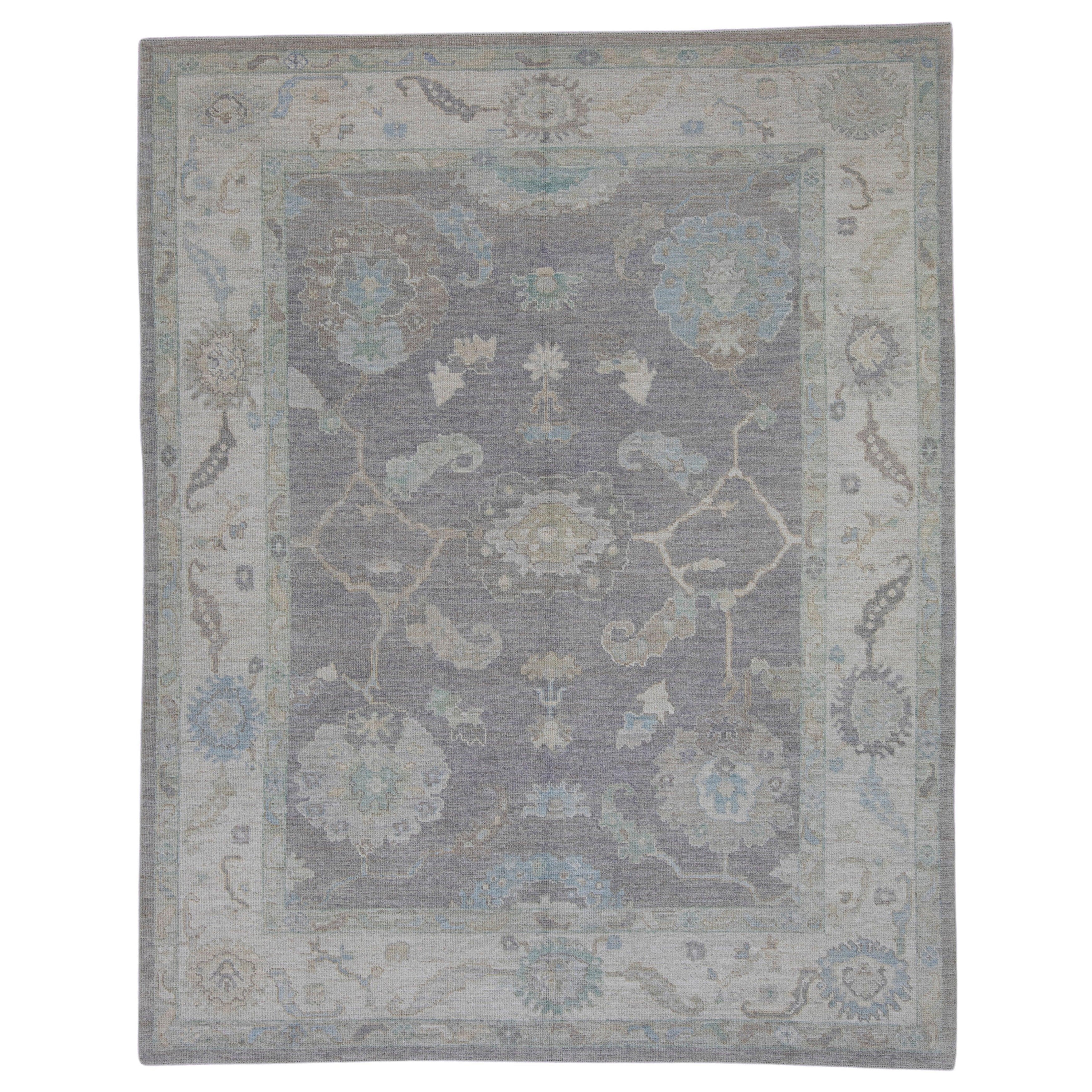 Turkish Oushak Rug 8'2" x 10'3" #16477 For Sale