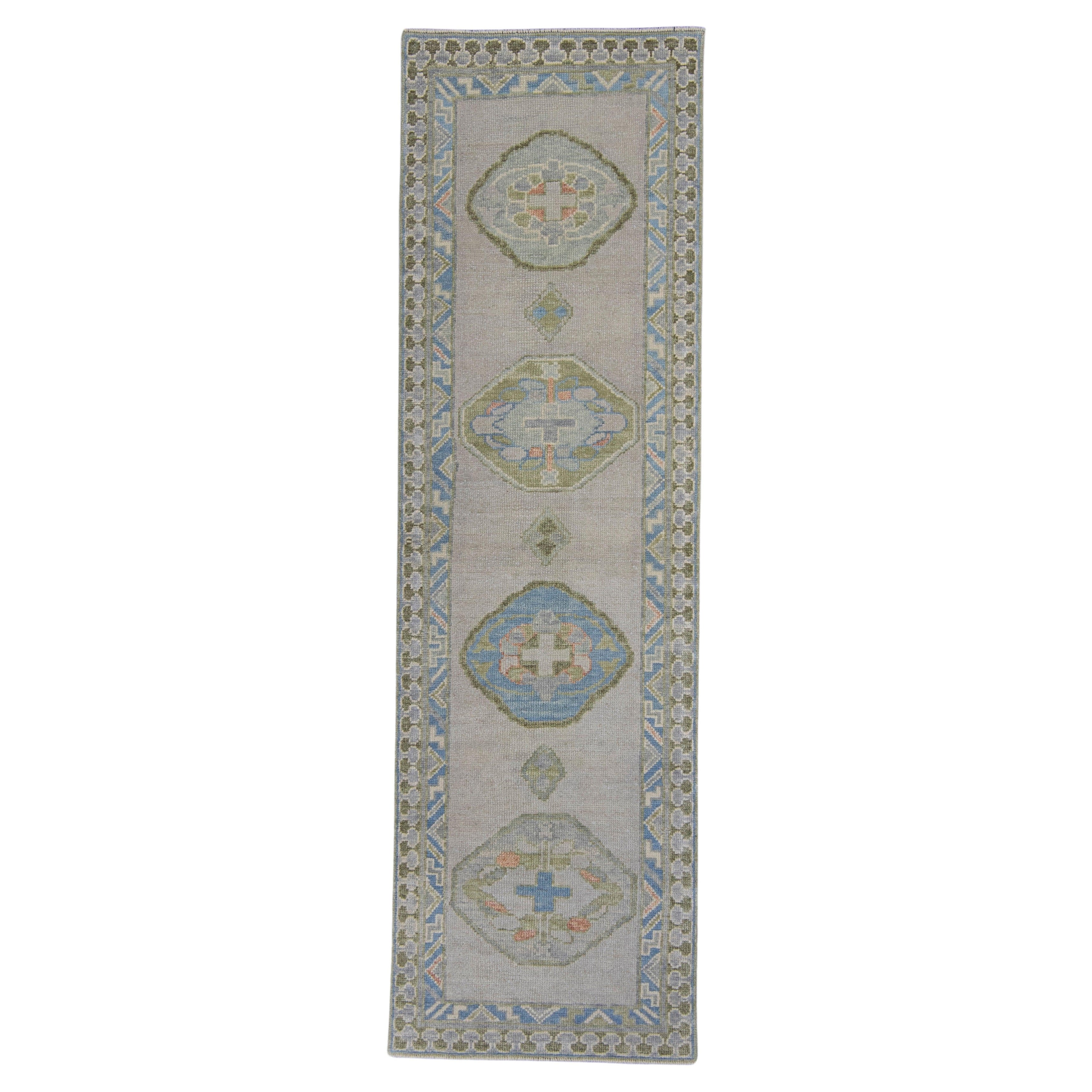 Turkish Oushak Runner Rug 2'5" x 8'3" #16793