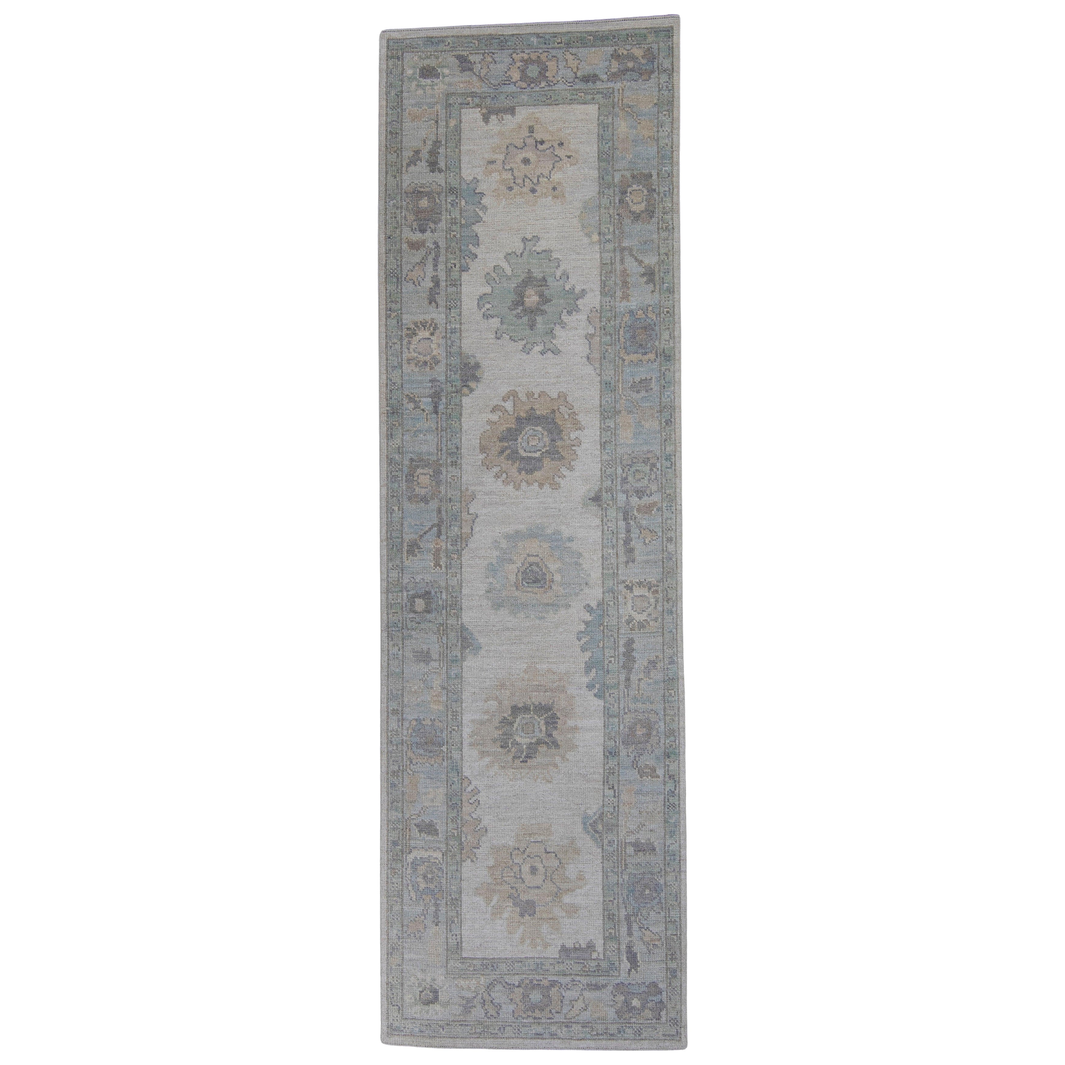 Turkish Oushak Runner Rug 3'1" x 10'2" #16379