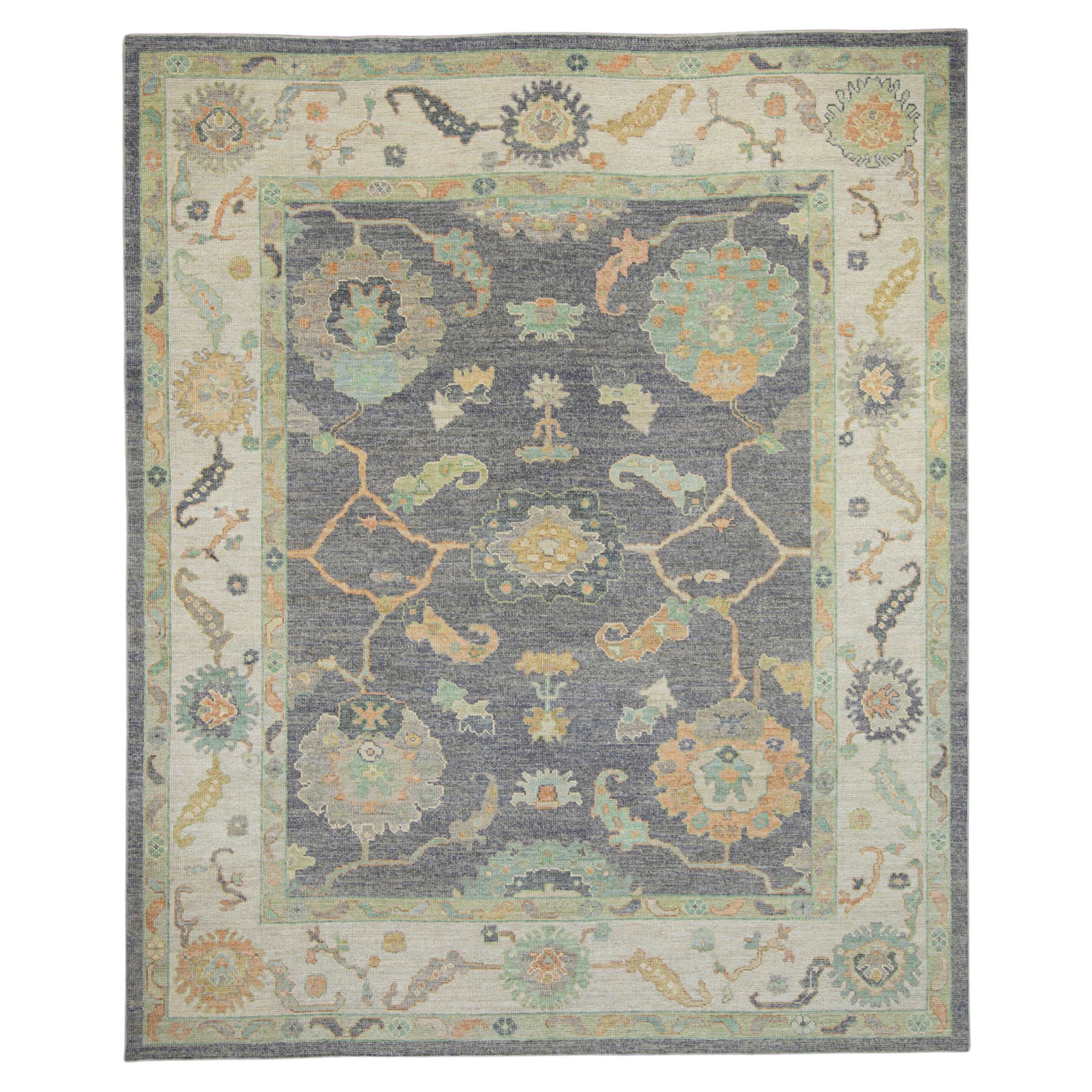Turkish Oushak Rug 8'6" x 10'3" #16530 For Sale
