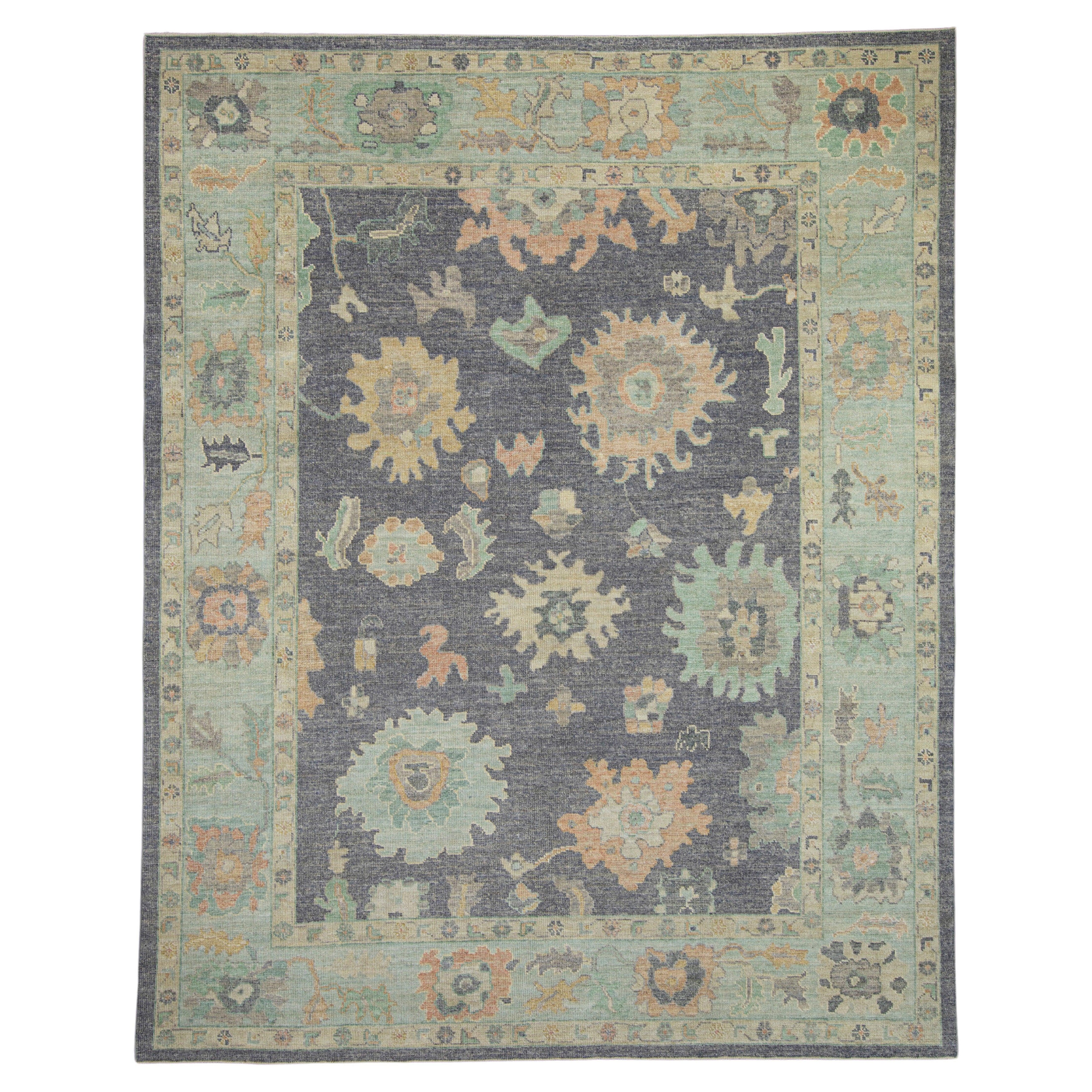 Turkish Oushak Rug 8'3" x 10'4" #16511 For Sale