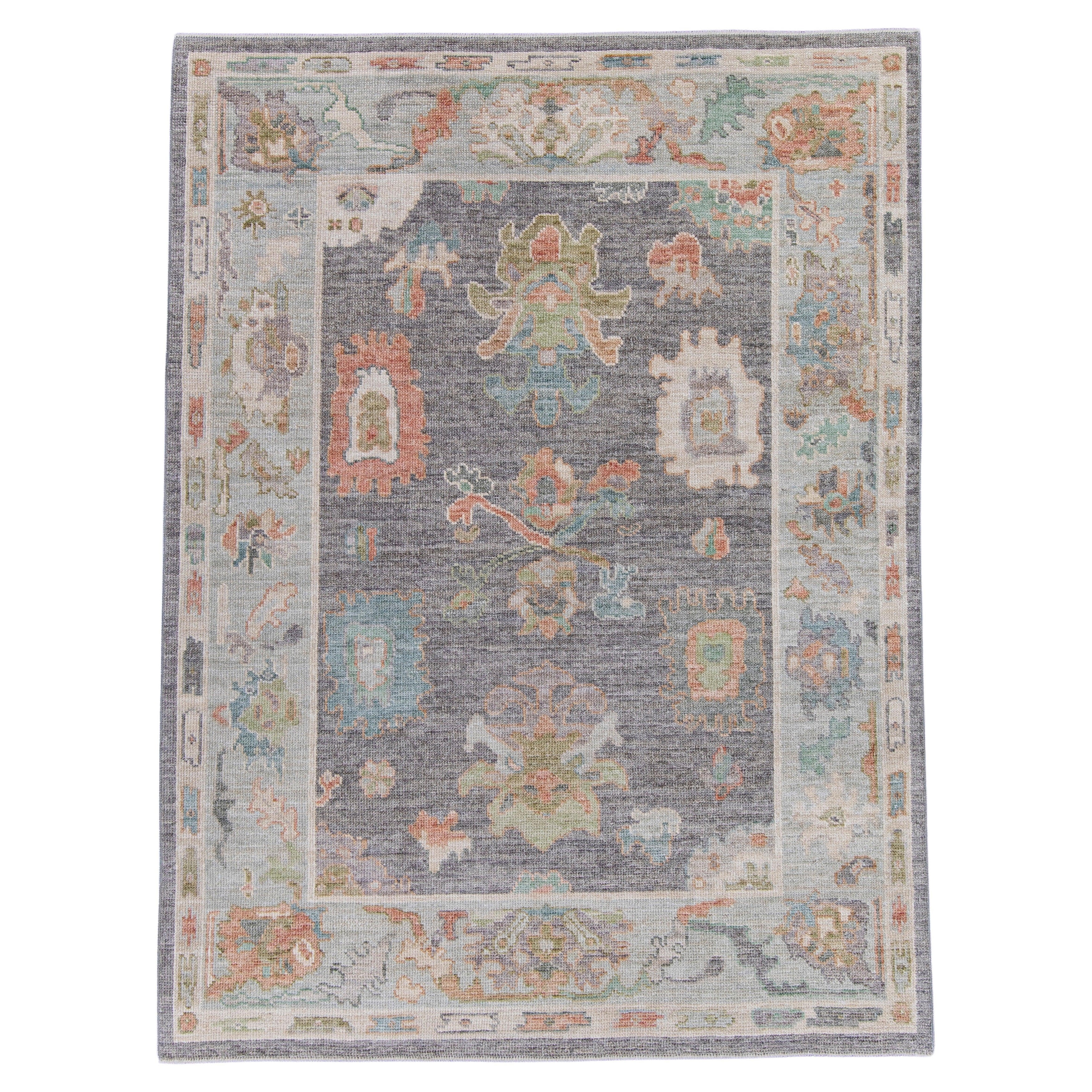 Turkish Oushak Rug 5'2" x 6'11" #16088
