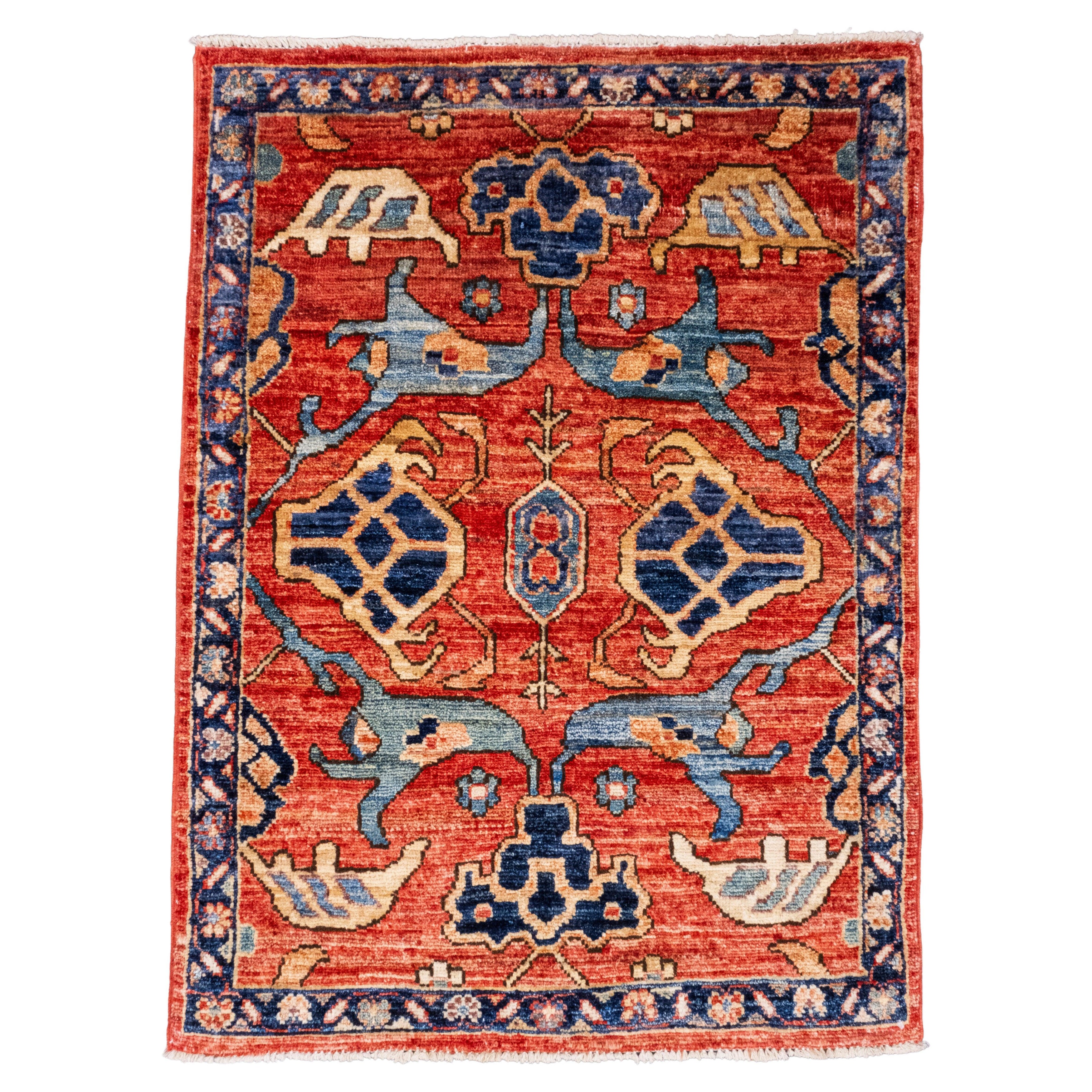 Oriental Handmade Rug 2'4" x 3'2" #9024 For Sale
