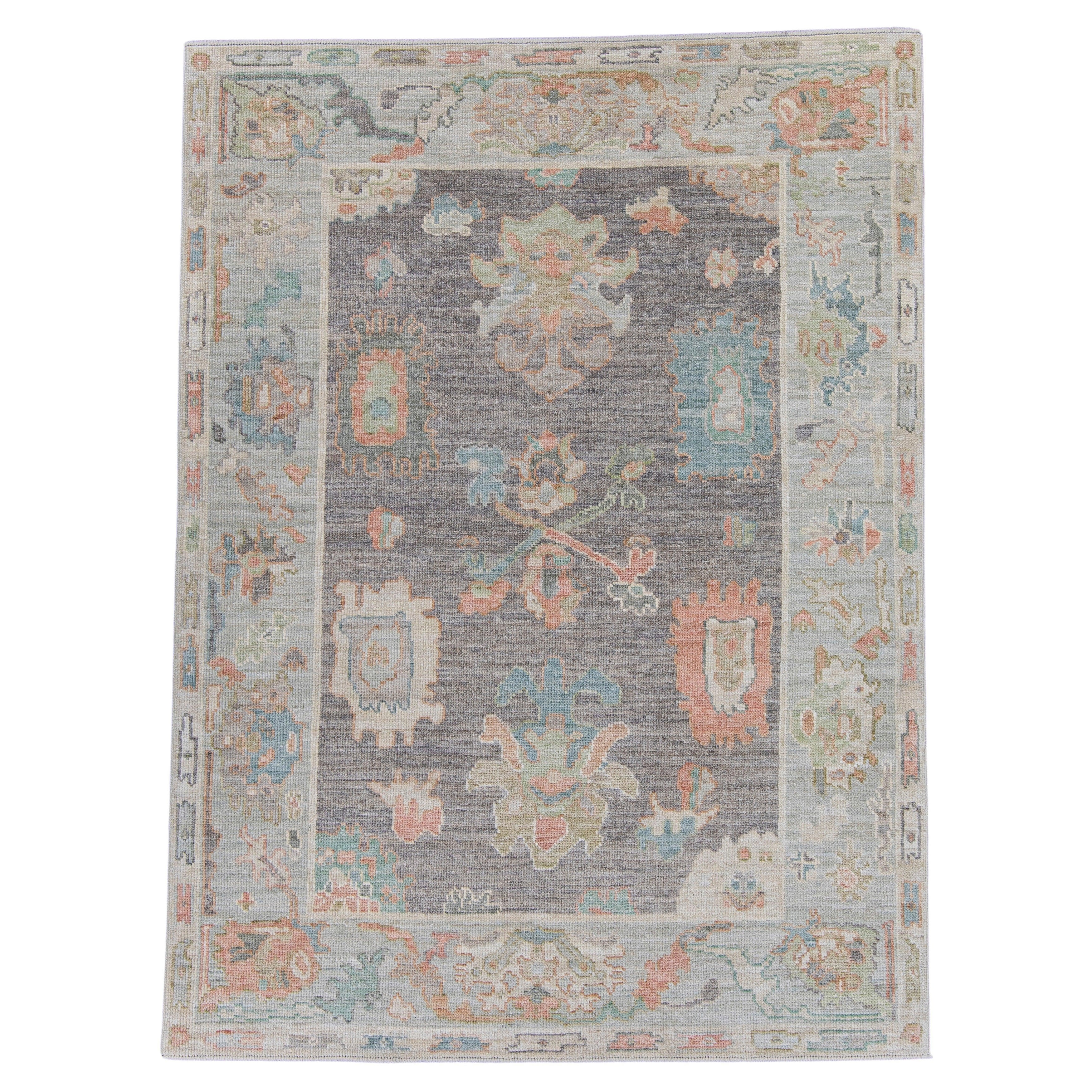 Tappeto Oushak turco 5'1" x 6'11" #16024 in vendita