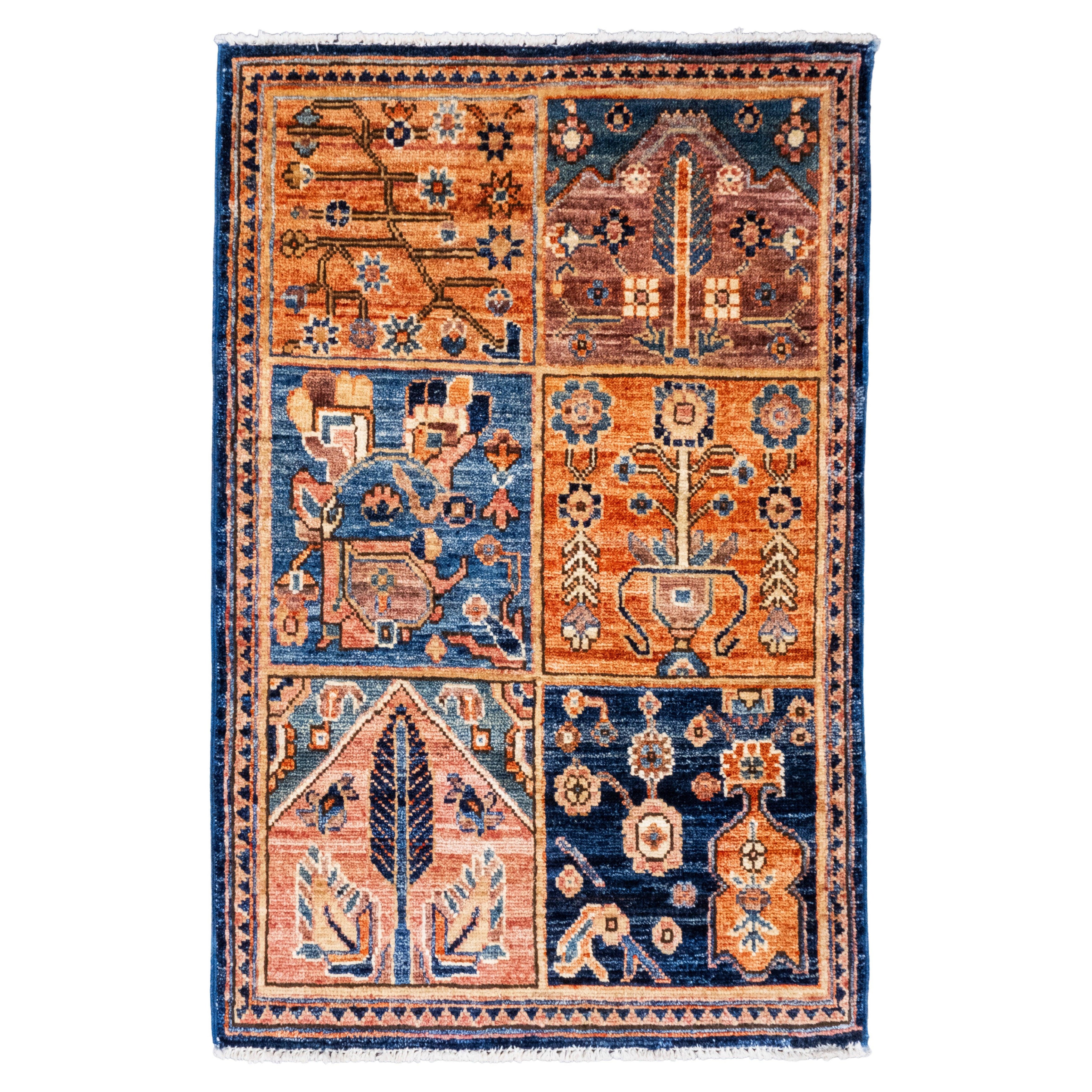 Tapis oriental fait main 2'1" x 3'4" n°9023 en vente