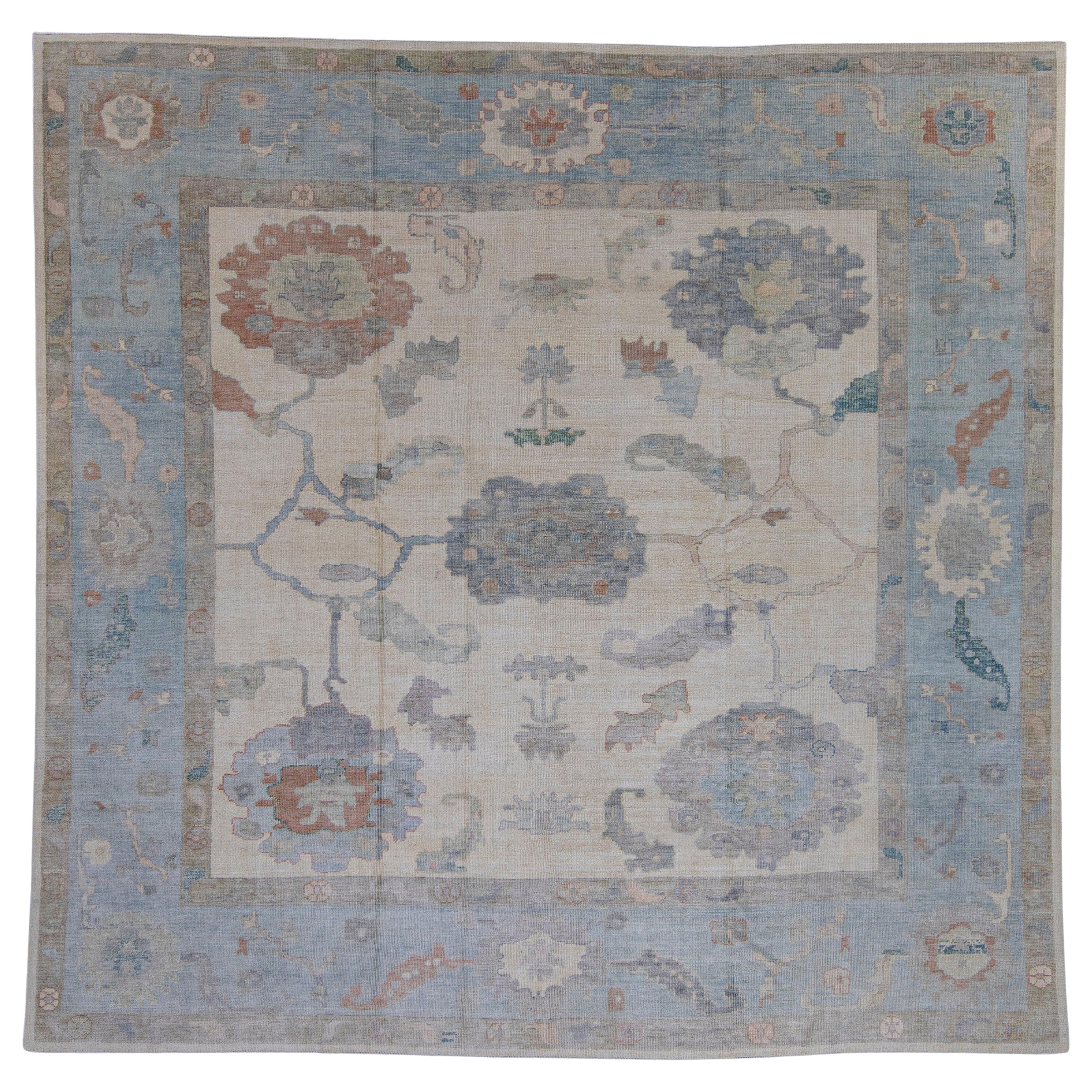 Square Turkish Oushak Rug 11'9" x 11'7" #16645