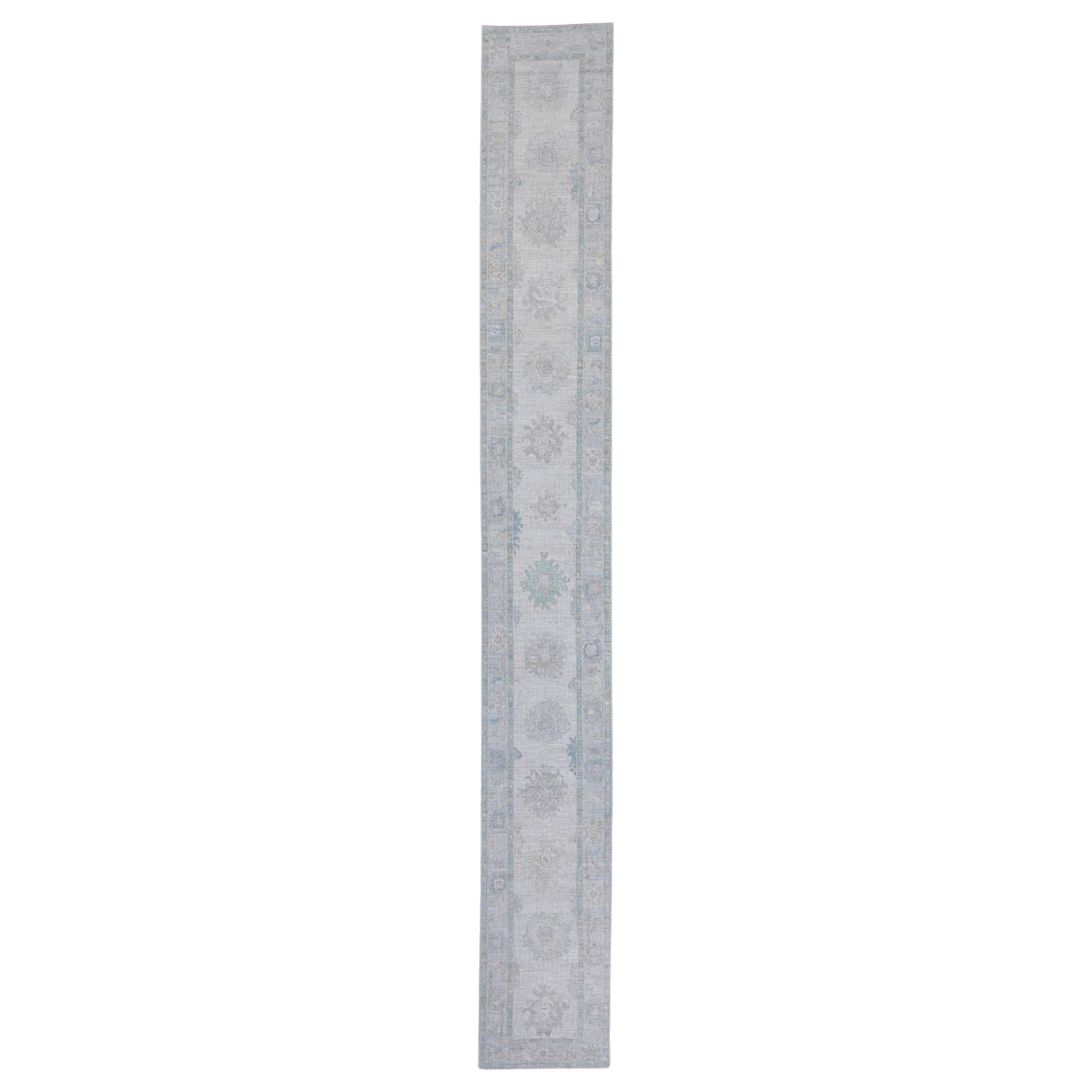 Tappeto Oushak Runner turco 2'10" x 22'6" #16419